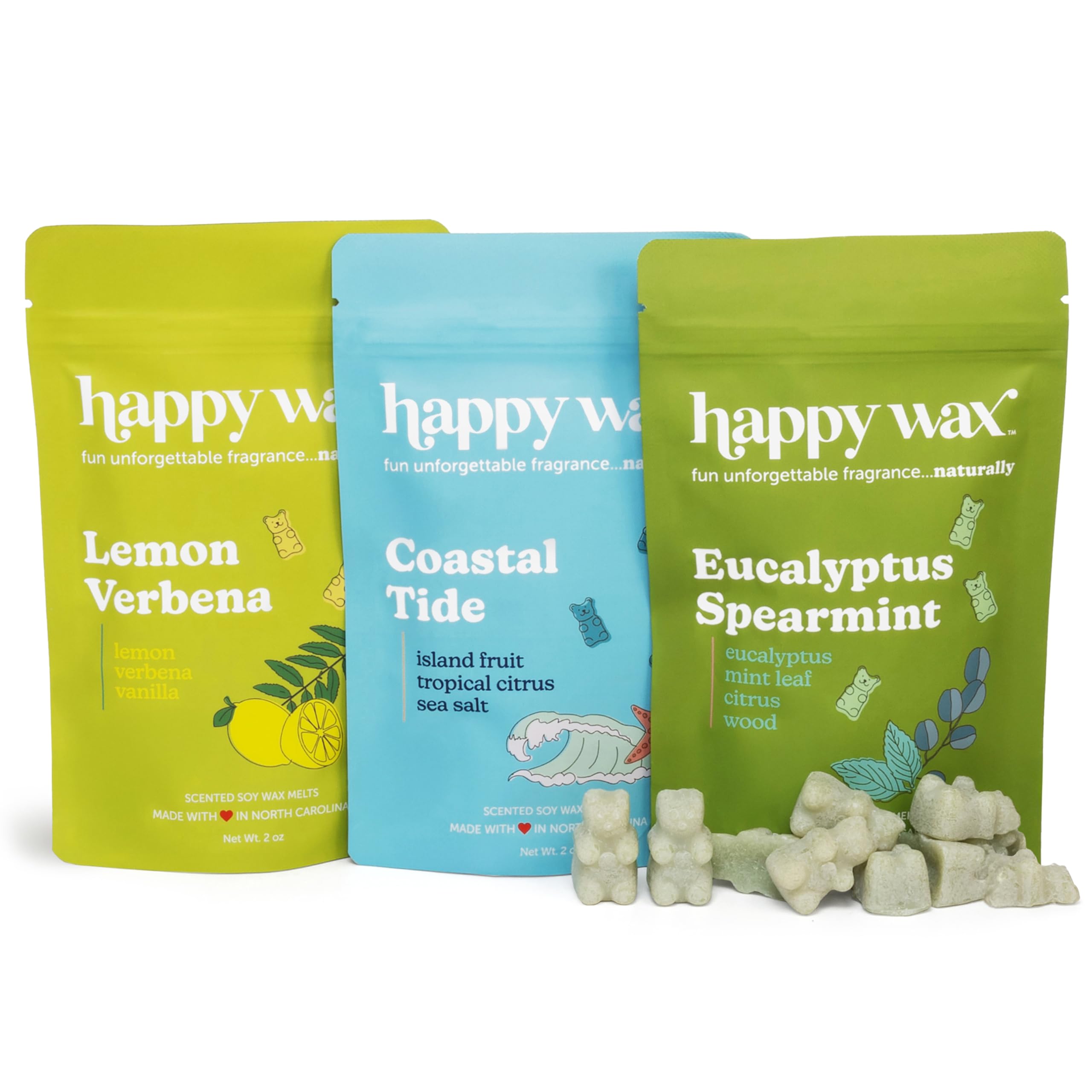 Happy Wax Scented Soy Wax Melts 6oz Variety Pack - Best Sellers - Product Imagery