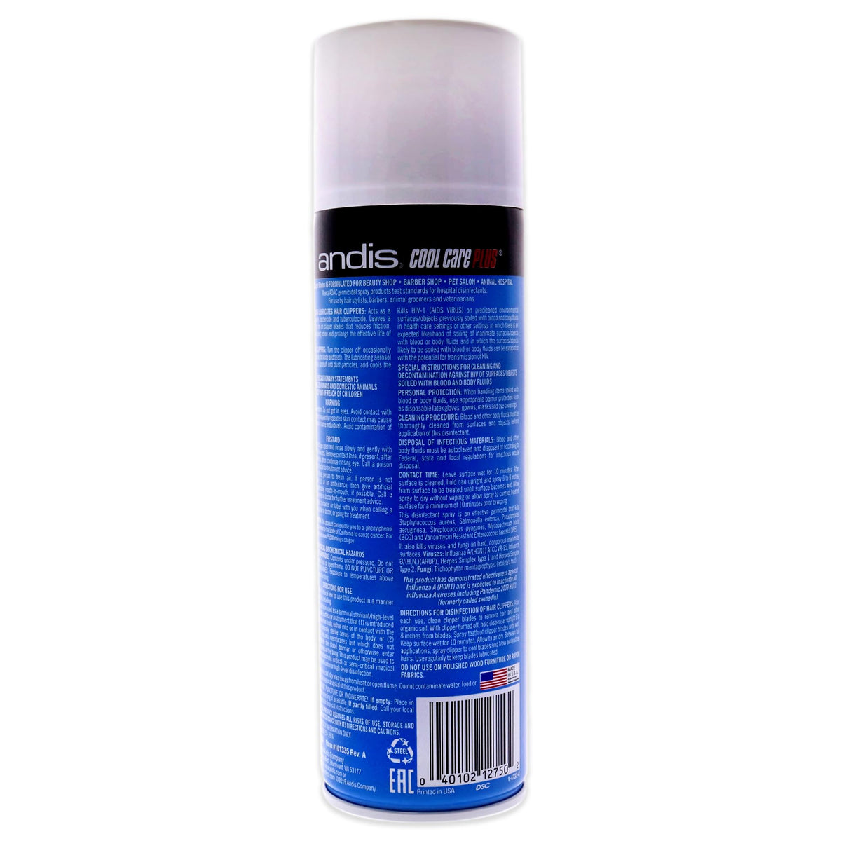 Andis Cool Care Plus For Blades 15 5 Ounce Aerosol - Andis Official Imagery - 3