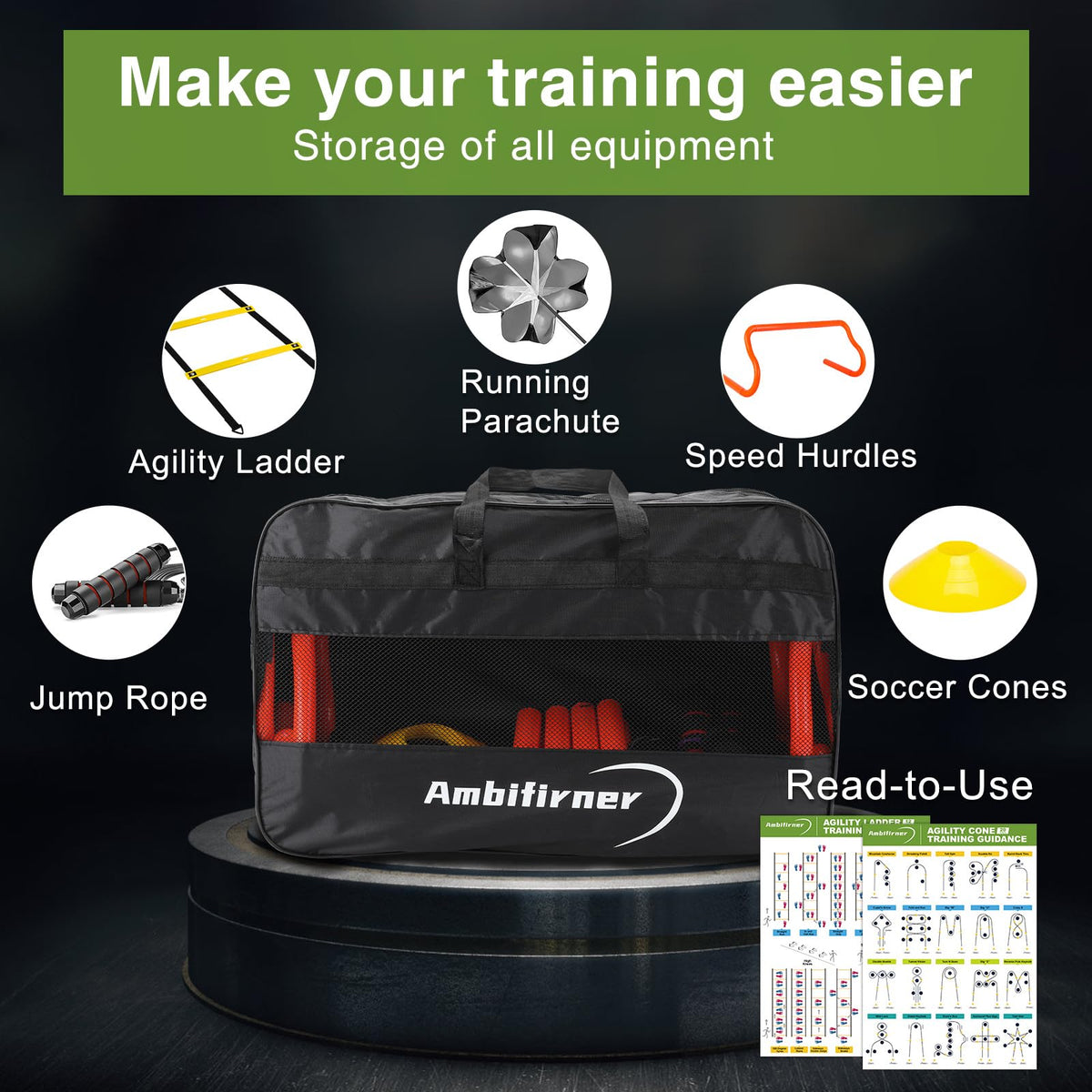 Agility Ladder Training Equipment Set - Ambifirner Official Imagery - 7