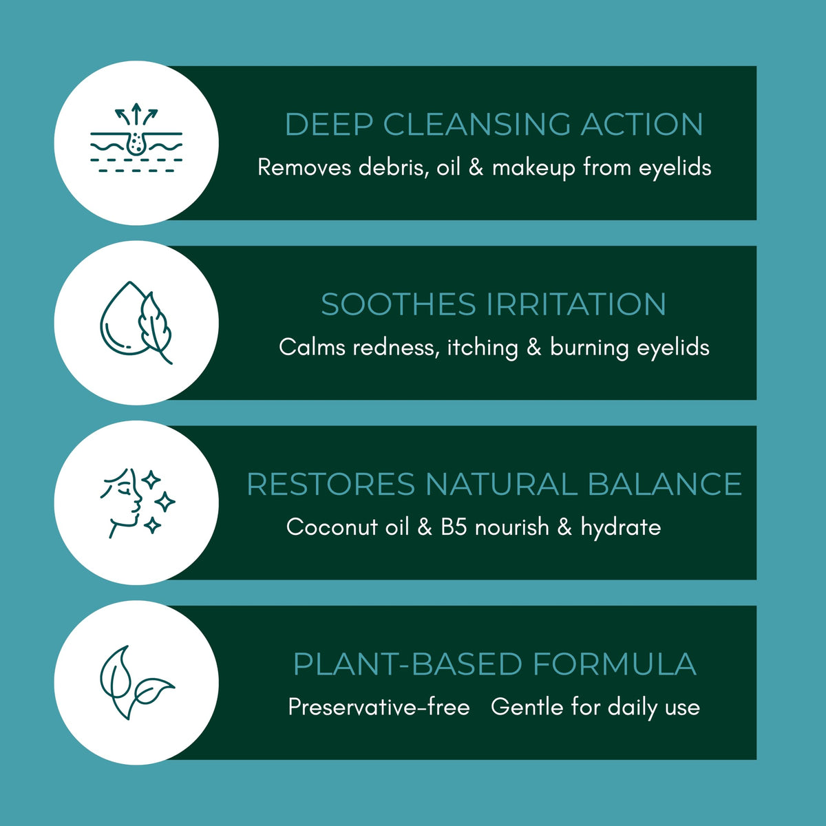 NOVEHA Extra Strength Tea Tree Eyelid Face Foaming Cleanser - NOVEHA Official Imagery - 6