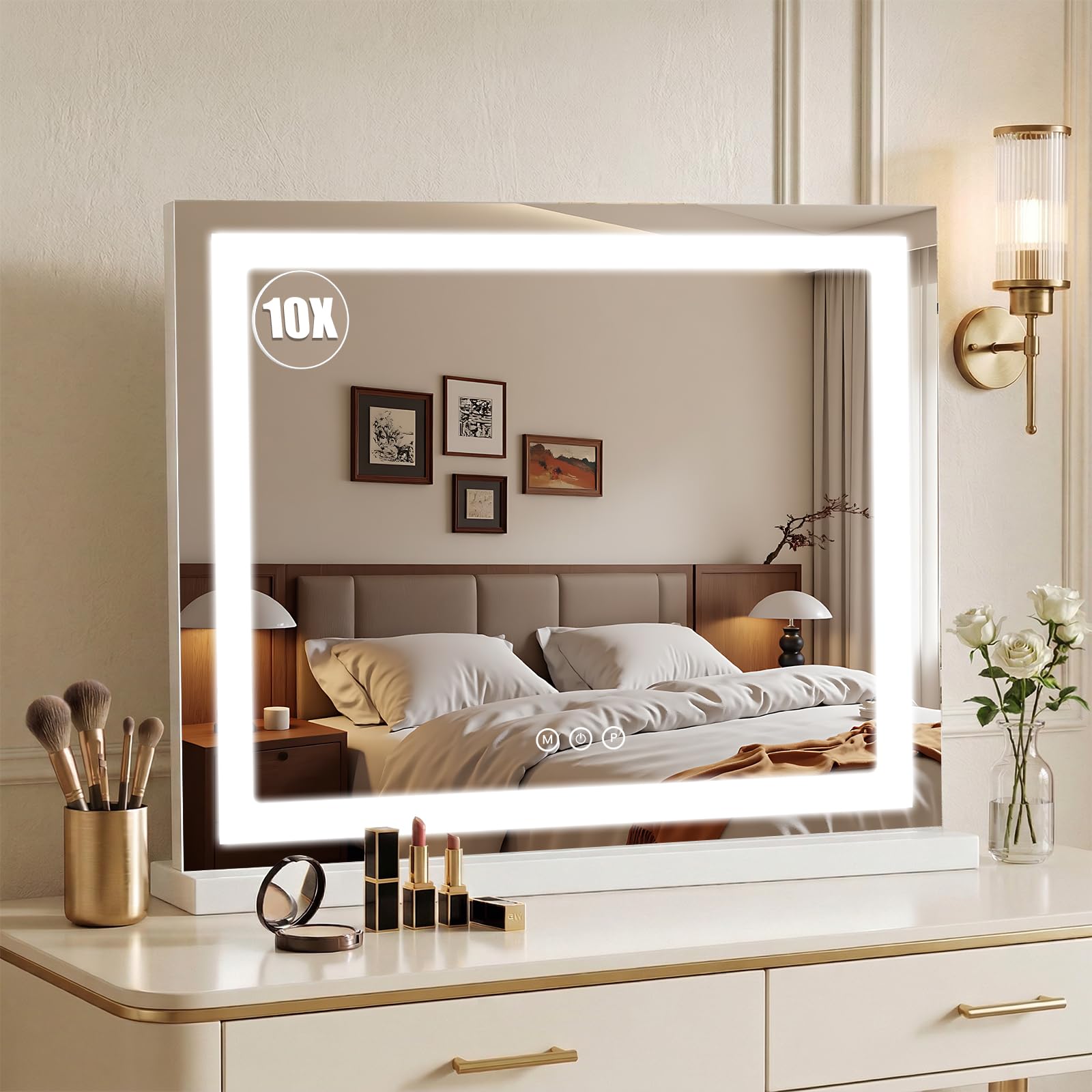 Bearolve Vanity Mirror with Lights, 16.5"×12.2" LED Makeup Mirror - Bearolve Official Product View 10