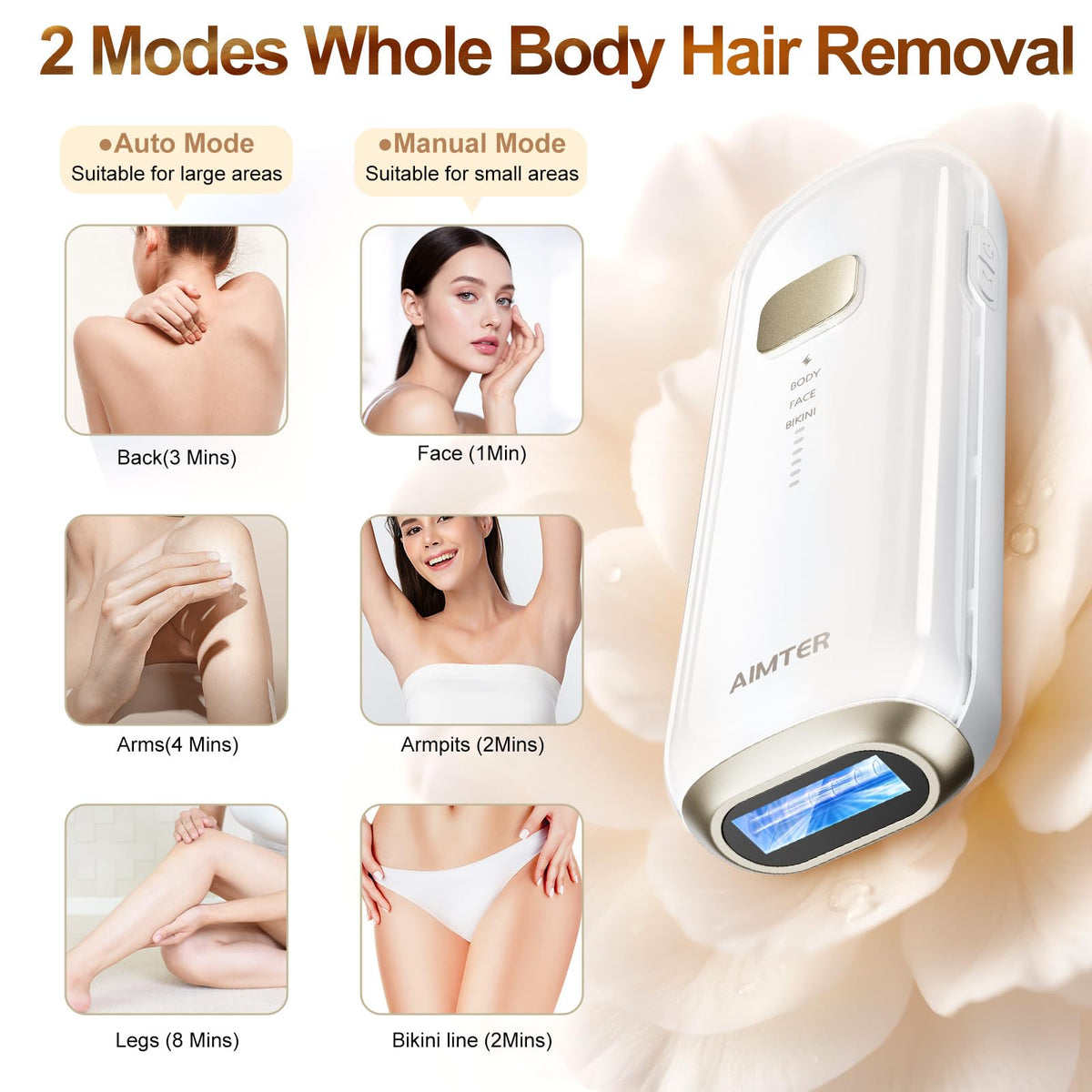 IPL Hair Removal Device with Sapphire Ice Cooling System - AIMTER Official Imagery - 5