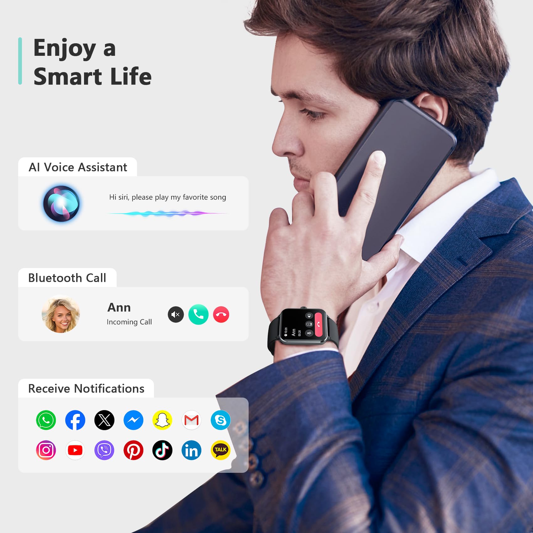 Blackview 2026 Smart Watch  , Fitness Watch for Men and Women with Hea - View 5