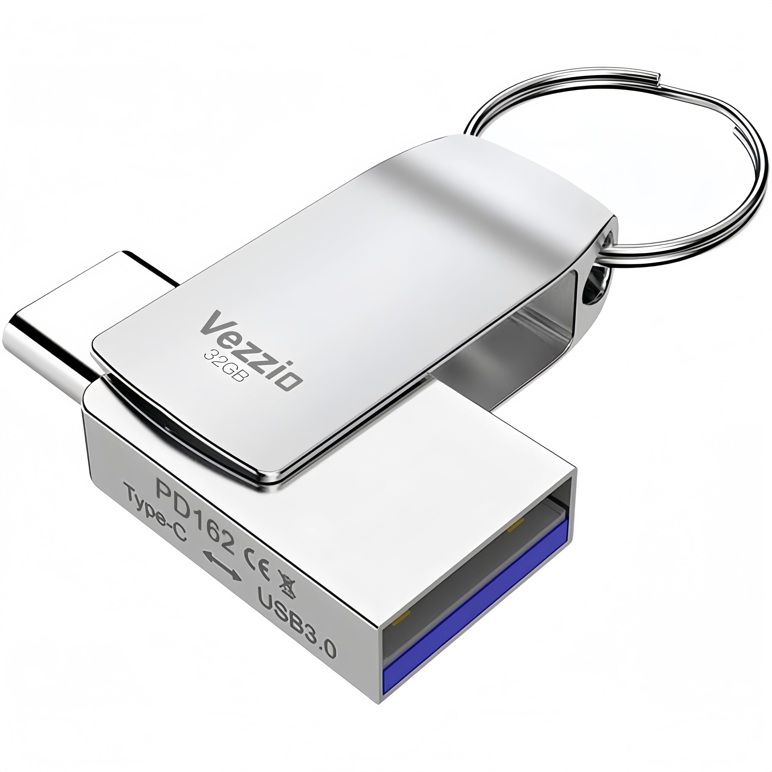Vezzio 128GB USB C Flash Drive up to 100MB - s & Dual Port USB A&C 3.0 Drive - Vezzio Official Product View 1
