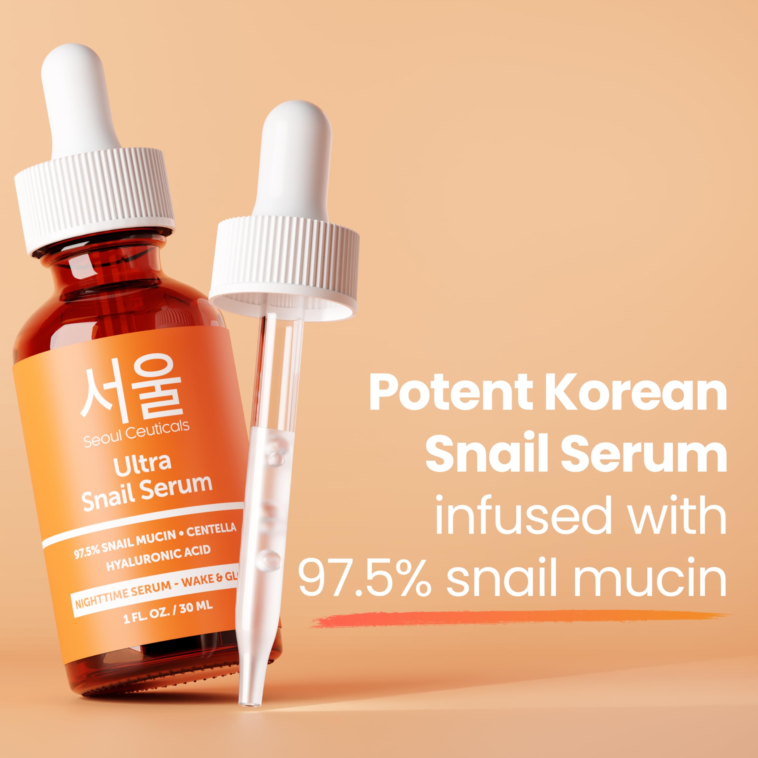 SeoulCeuticals 97.5% Snail Mucin Serum for Face K Beauty - SeoulCeuticals Official Product View 8
