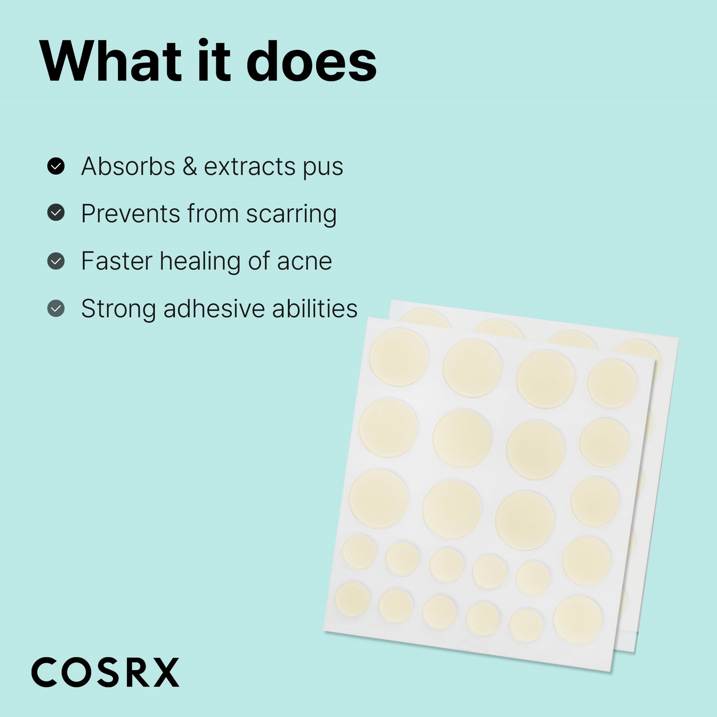 COSRX Acne Pimple Patches Absorbing Hydrocolloid Spot, 3 Size - COSRX