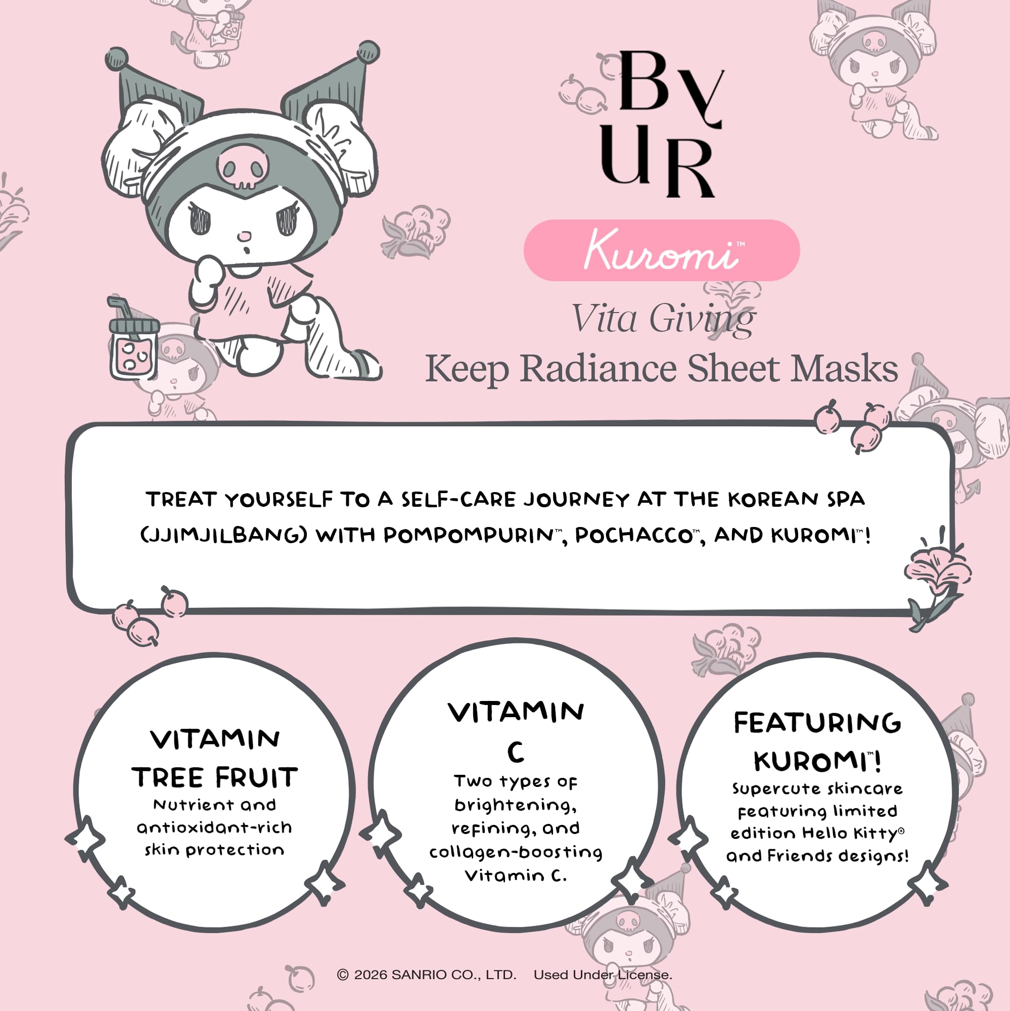 ByUR Vita Giving Sanrio Character Daily Aqua Serum Mask (4 - ByUR
