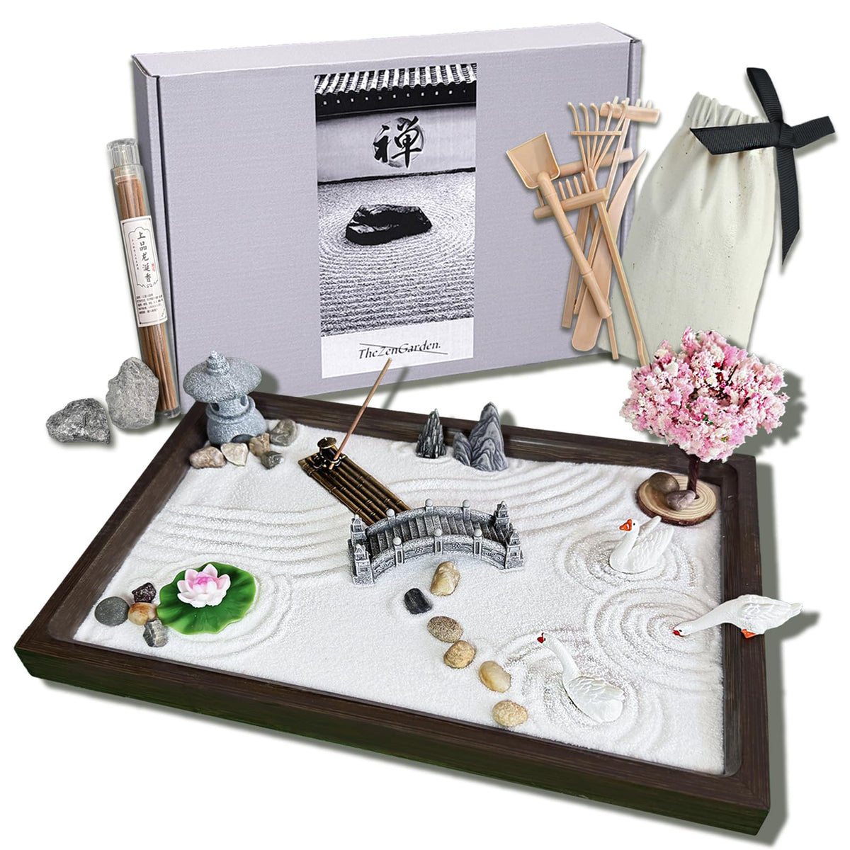SRAYW Zen Garden Kit for Desk Decor 11x7 5 Beautiful - SRAYW Official Imagery - 1