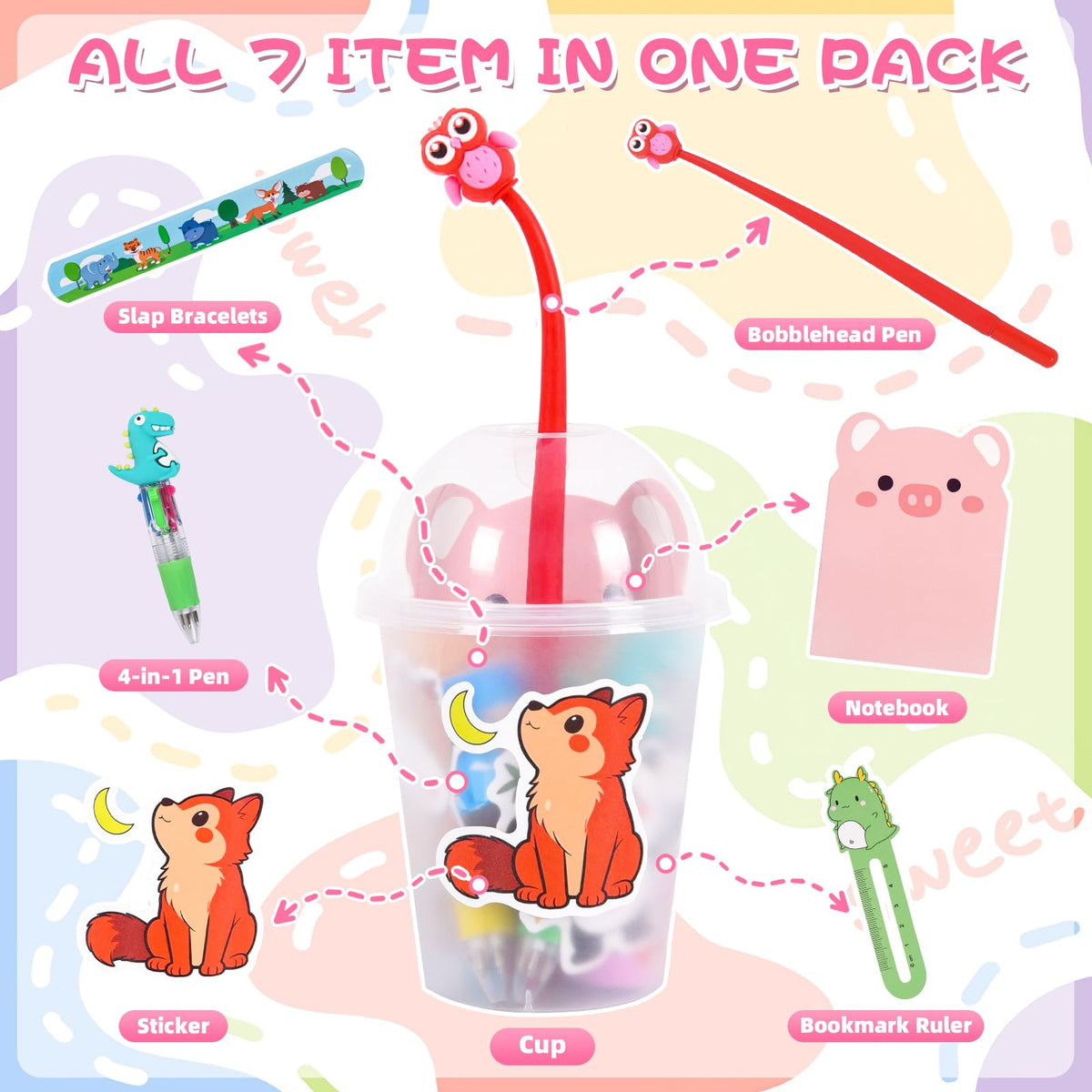 24 Set 244 Pcs Return Gifts for Birthday Party with Cups - Yazetto Official Imagery - 4