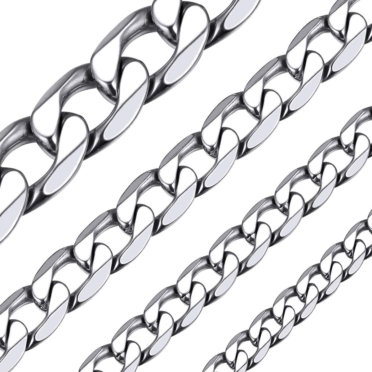ChainsHouse Stainless Steel Cuban Link Chain Necklace for - ChainsHouse Official Imagery - 1