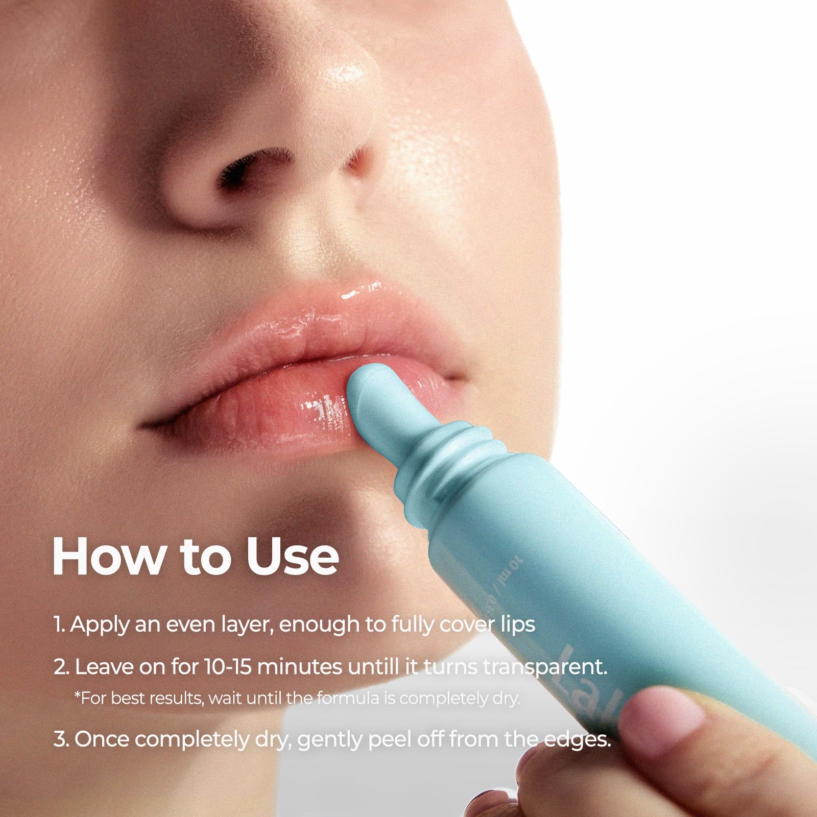 Laka Soothing Prep Lip Mask | Gentle Peel-Off Lip Mask for Dead Skin & Flakes | Cooling Korean Lip Care for Makeup Prep | K-Beauty 0.33 fl.oz - Laka Official Product View 10
