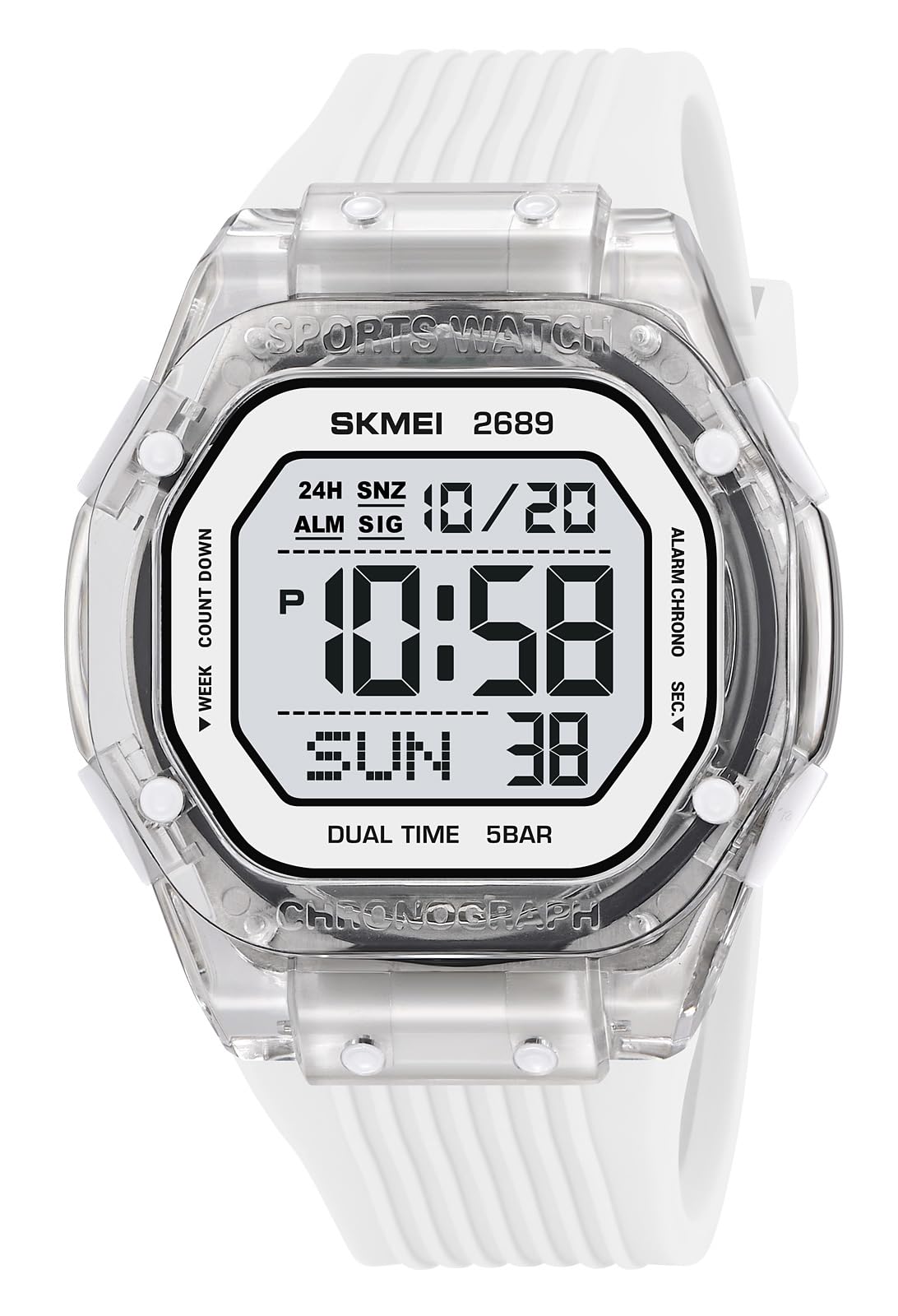 Gosasa Transparent Digital Watch Unisex Square Sport Watch - Gosasa Official Imagery - 8