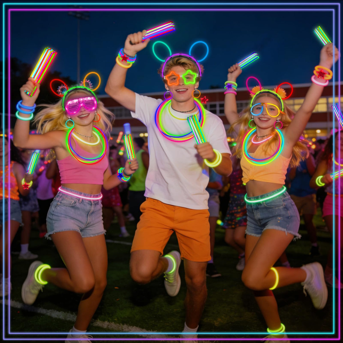 TURNMEON 457PCS Glow Sticks Glow in the Dark Party Favors - TURNMEON Official Imagery - 5