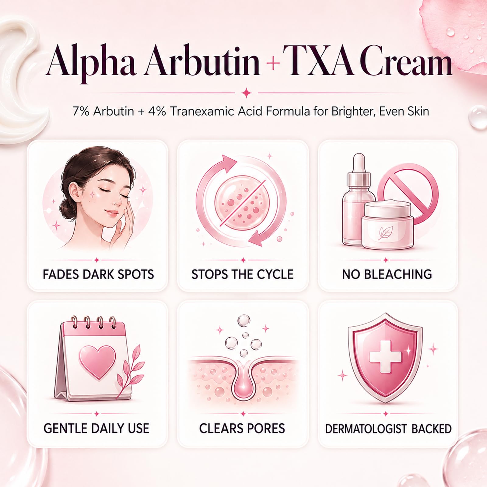 Seora skins Korean Brightening Cream for Face & Body, Arbutin And Tranexamic - Seora skins Official Product View 6