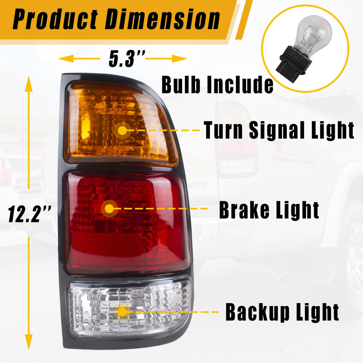 Boine Right Passenger Side Tail Light Compatible With 2000 - Boine Official Imagery - 3