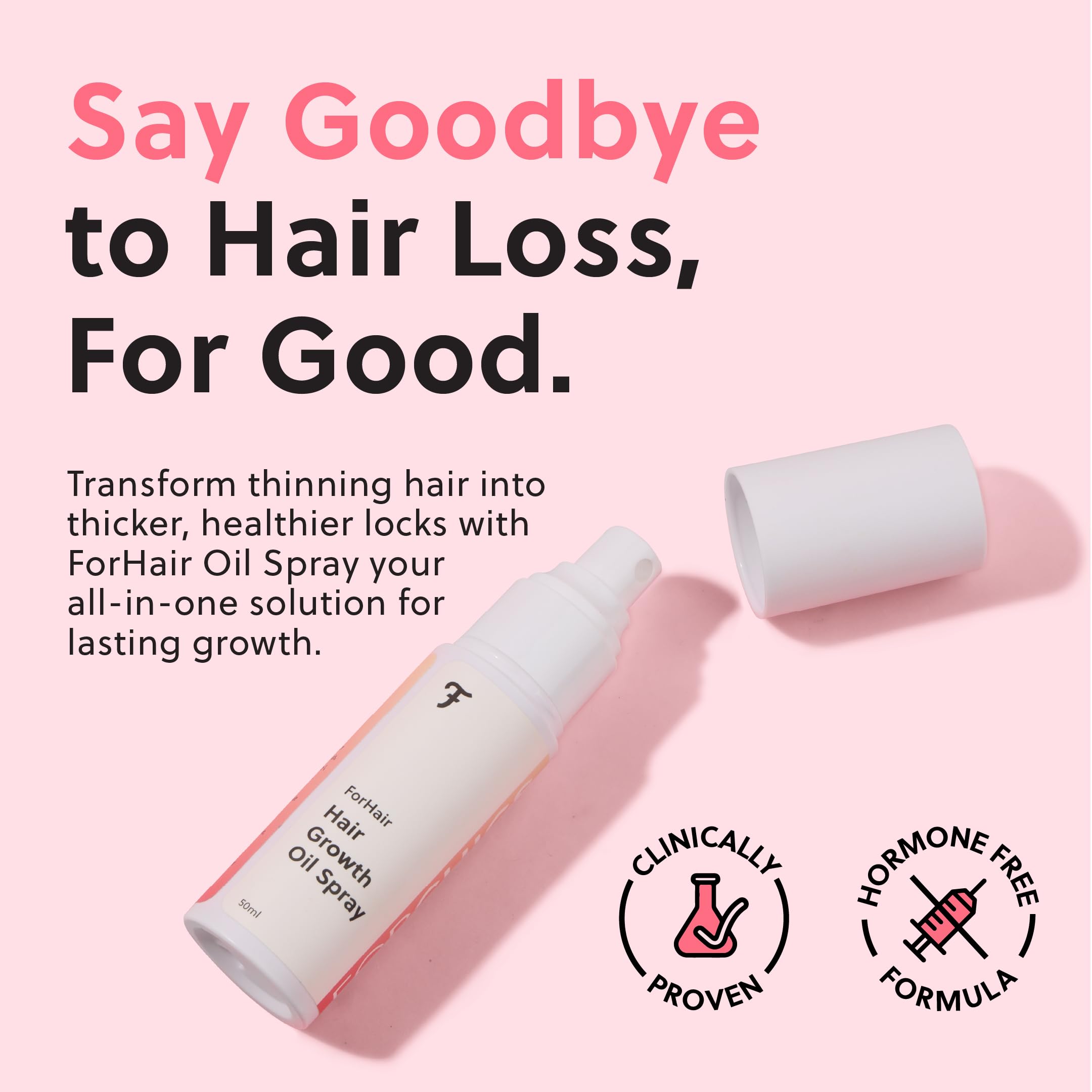 ForChics Hair Growth Spray - Hormone Free Safe Hair Regrowth - Forchics Official Product View 3