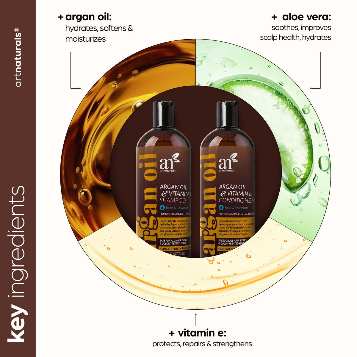 artnaturals Moroccan Argan Oil Hair Loss Shampoo Conditioner - Artnaturals Official Imagery - 5