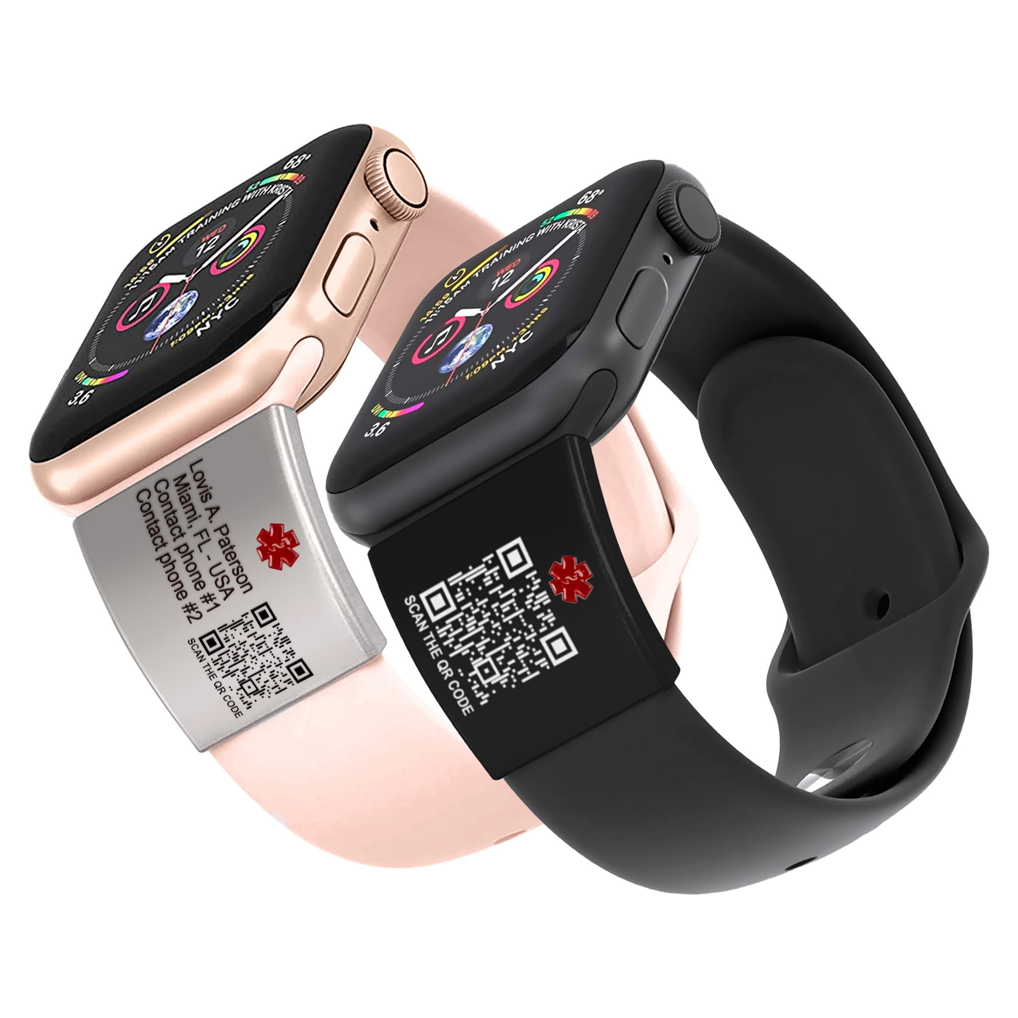 MIA·MIA Alert ID Tag for Watch Band, Laser Engraved Apple Watch Safety - View 10