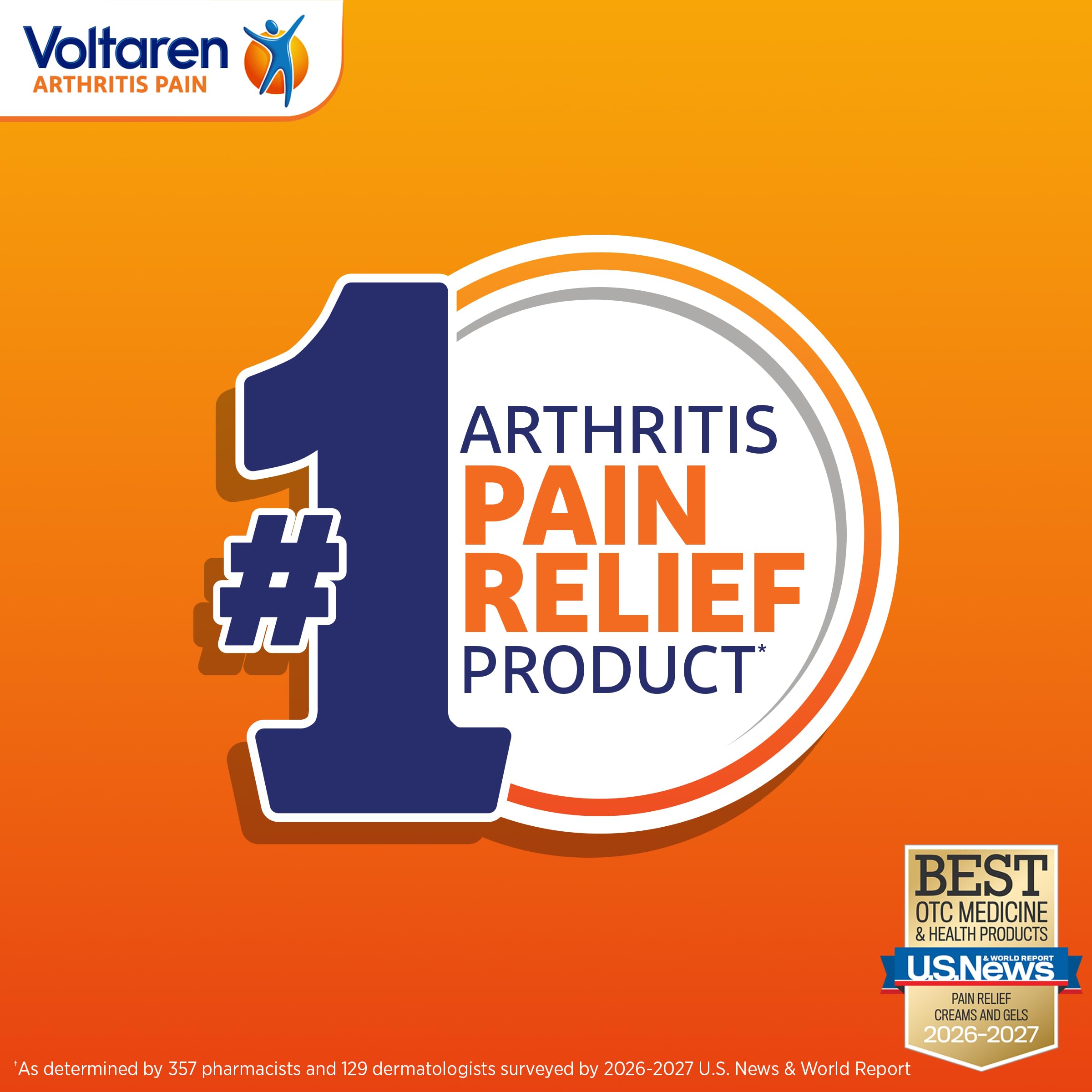 Voltaren Arthritis Pain Gel, One 100 g Tube and one 20 g Travel Size Tube
