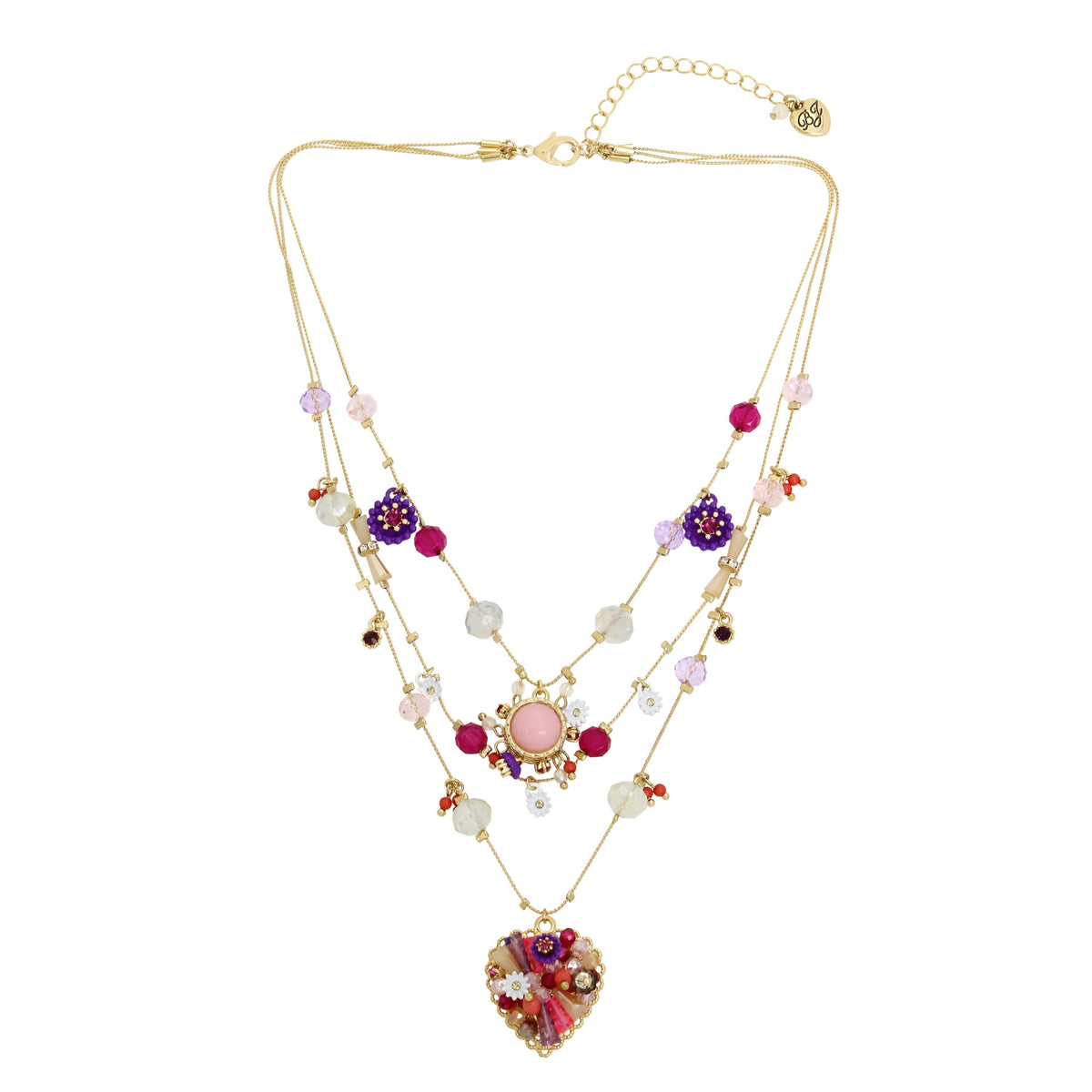 Betsey Johnson Womens Butterfly Charms Layered Necklace - Betsey Johnson Official Imagery - 5