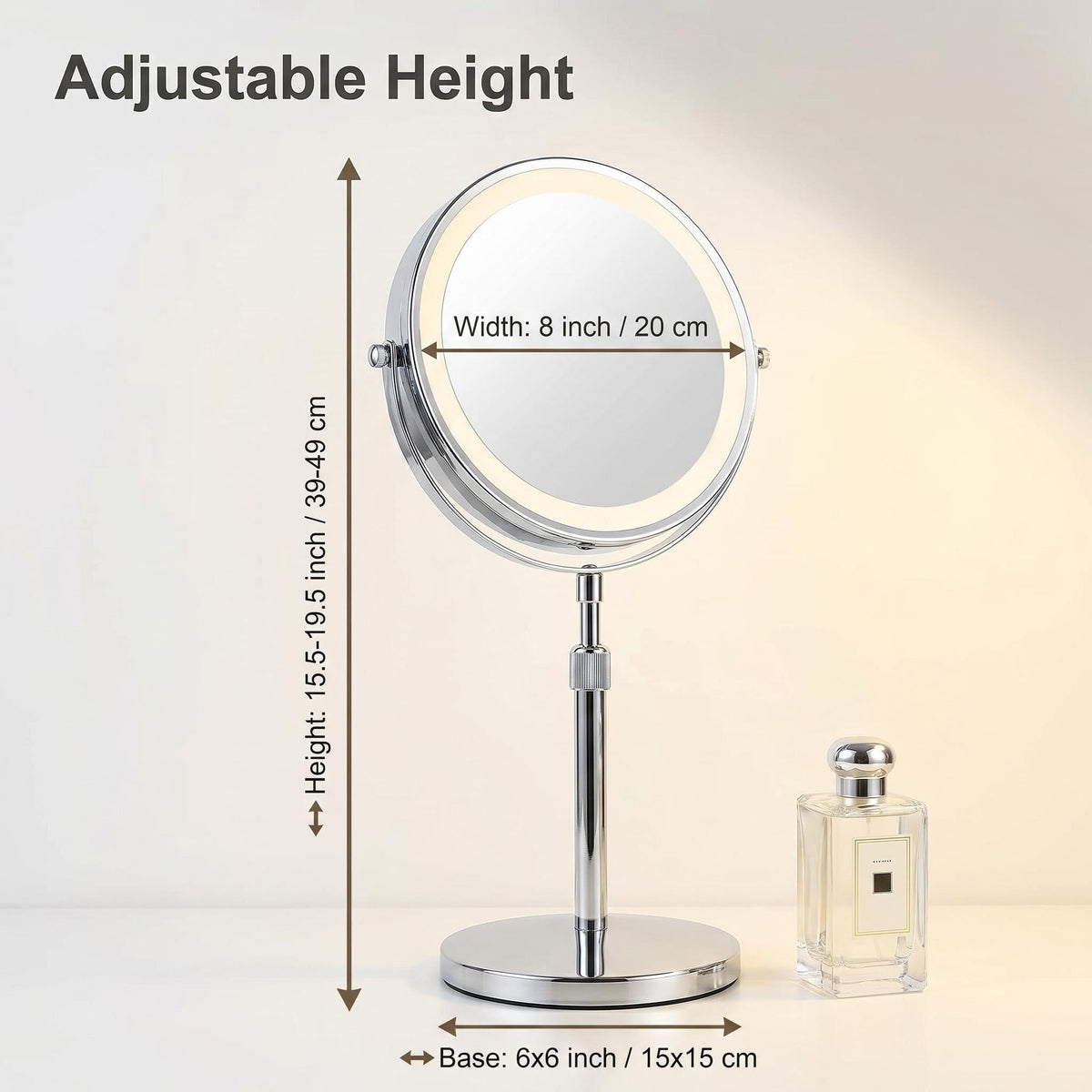 8 Inch Double Sided Vanity Mirror 1X 30X Magnifying Makeup - Premium Selection Official Imagery - 4