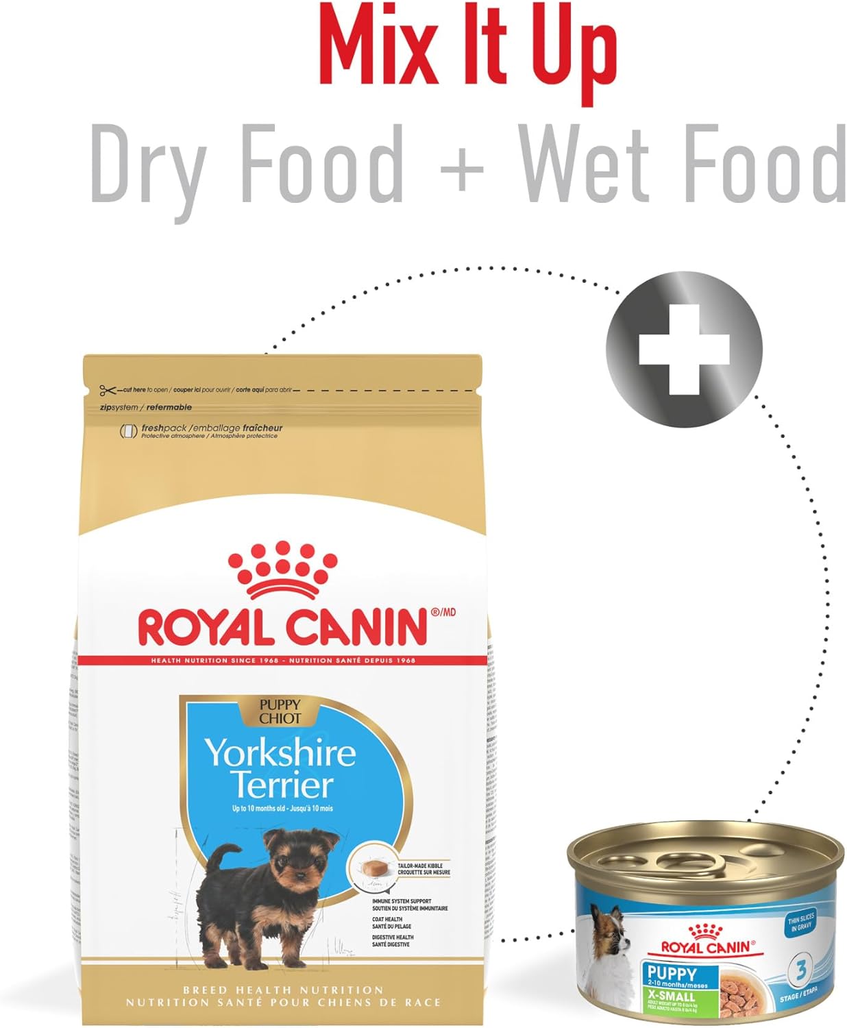 Elefair Royal Canin Yorkshire Terrier Puppy dry dog food in a 2.5 lb bag, specially formulated for small breed puppies