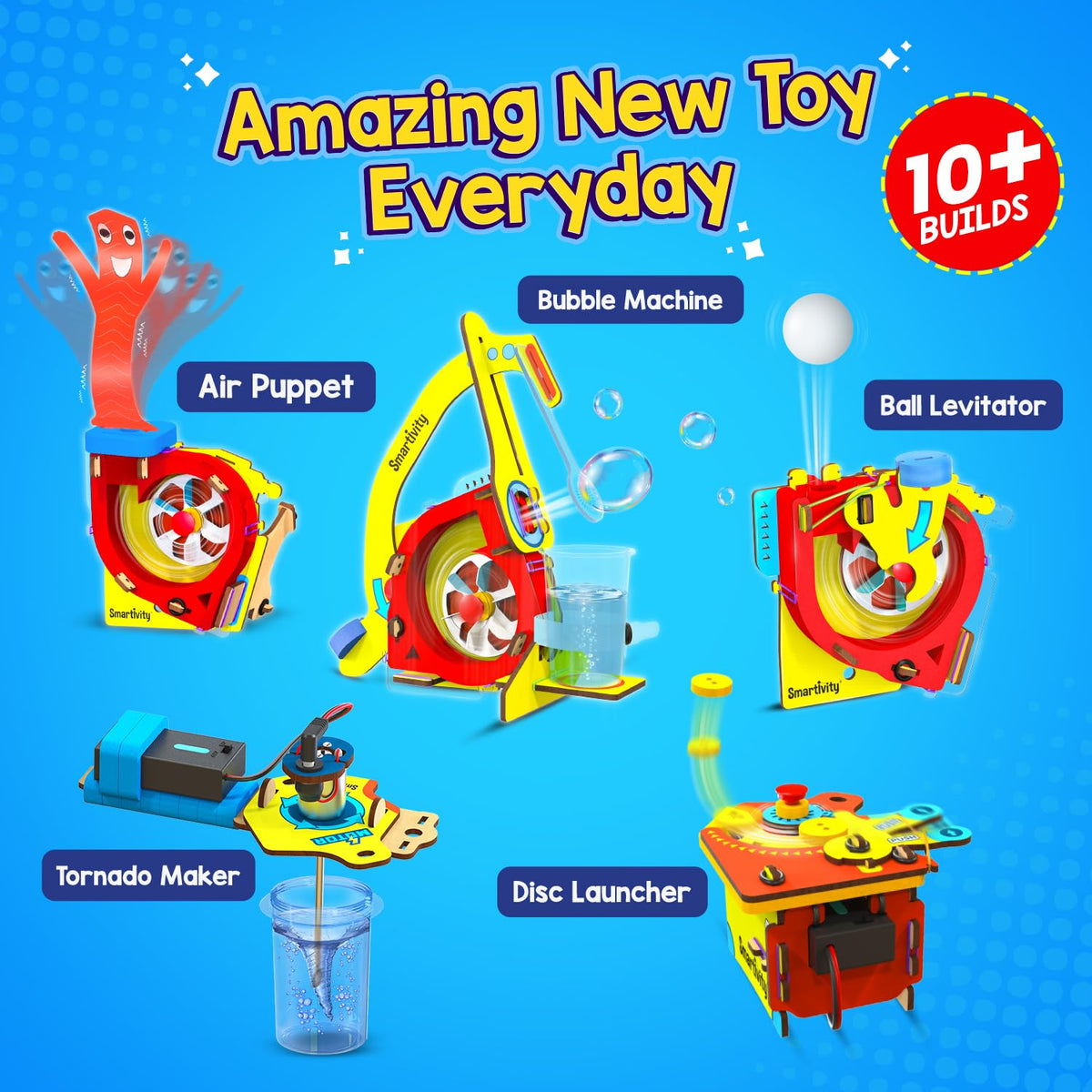 Smartivity 10 in 1 Motor Powered Gadgets Kit for Kids 6 12 - Smartivity Official Imagery - 4
