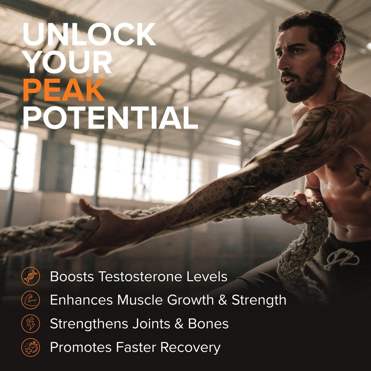 Peak Potential 12 in 1 Testosterone Support for Men - STRIVLABS Official Imagery - 3