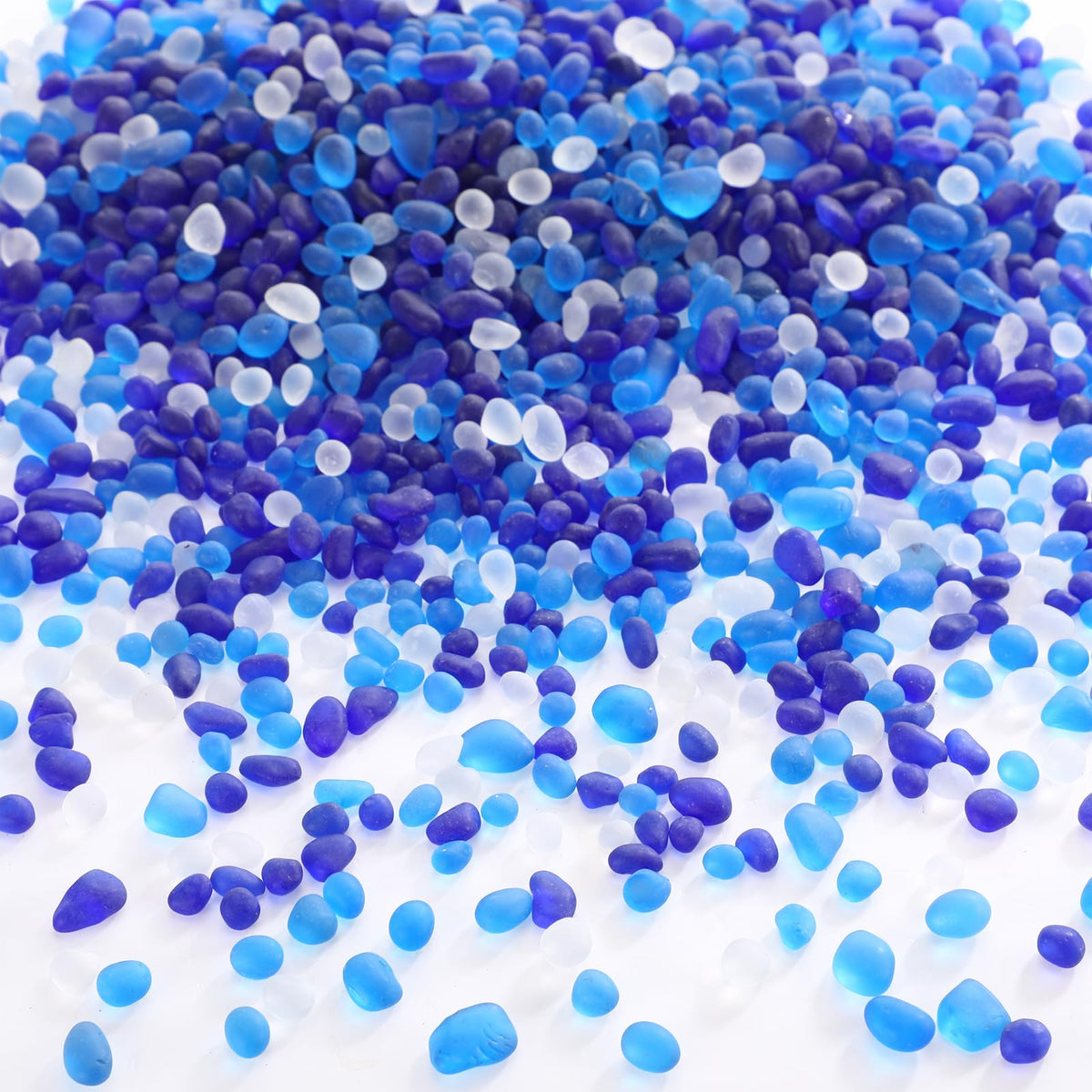 Sea Glass Stones 3 3LB Decorative Frosted Glass Pebbles - Acellegic Official Imagery - 1