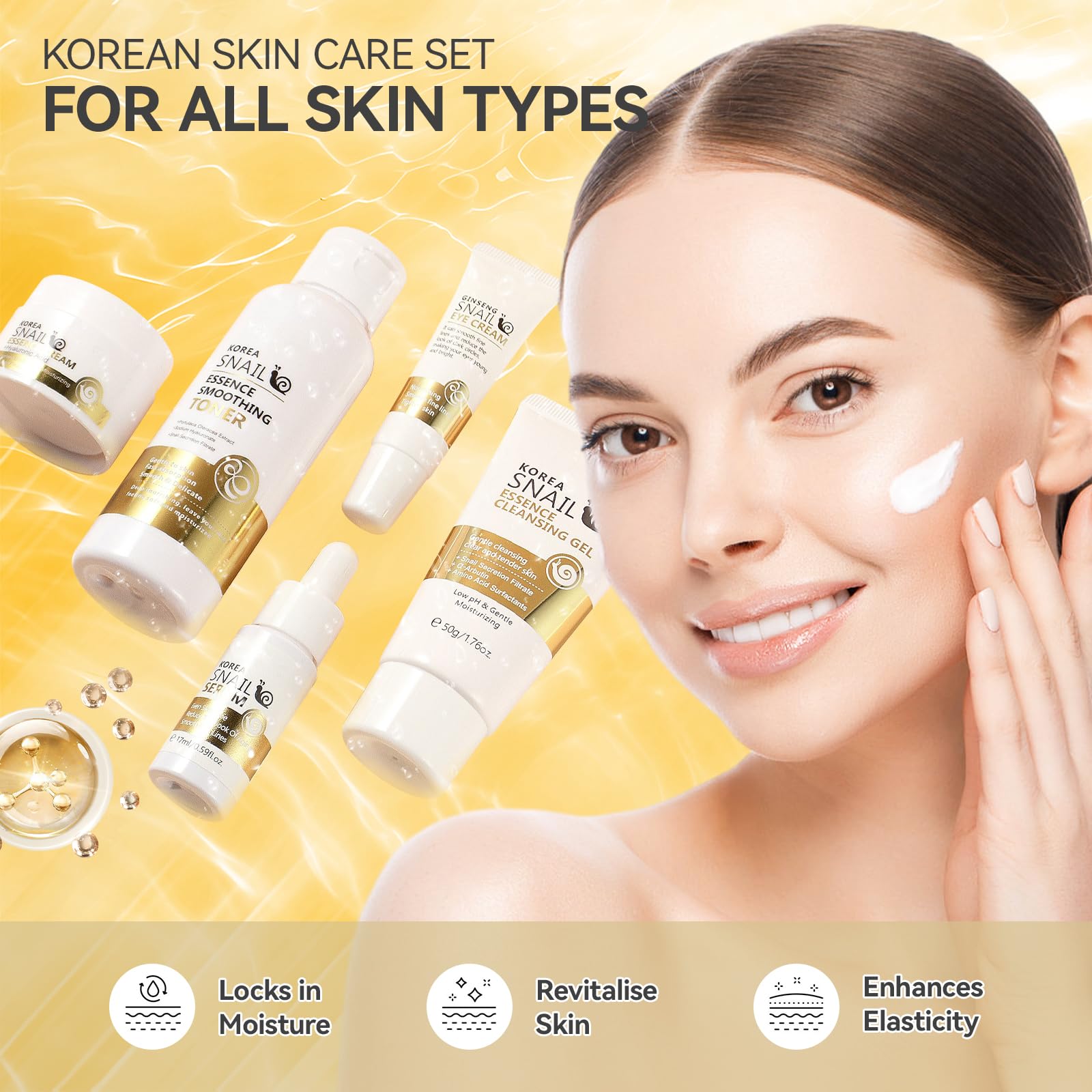 Skin Care Set, Face Snail Revitalizing Skin Care Sets &amp; - Onkessy
