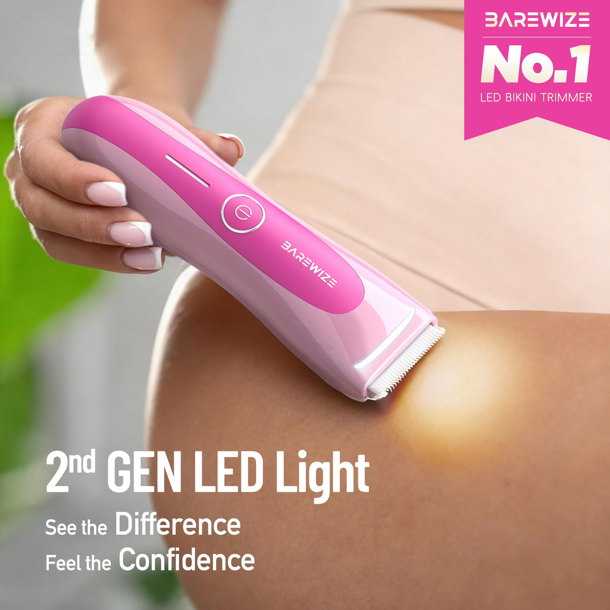 BAREWIZE Bikini Trimmer for Women Petal Bonbon - BAREWIZEㅤ Official Imagery - 4