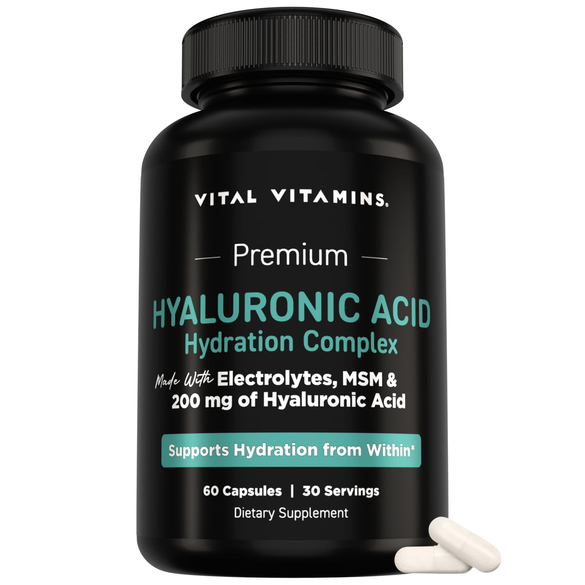 Vital Vitamins Hyaluronic Acid Hydration Complex with MSM - Vital Vitamins Official Imagery - 2