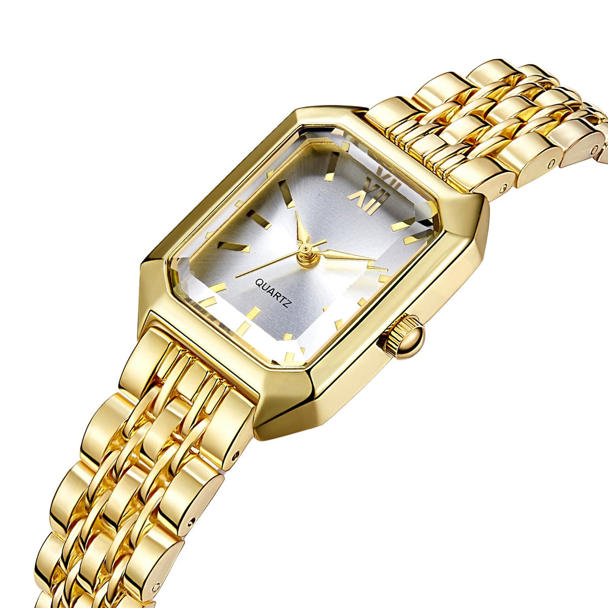 Fashion Initials Womens for Watches Stainless steel Square - VILKFY Official Imagery - 4