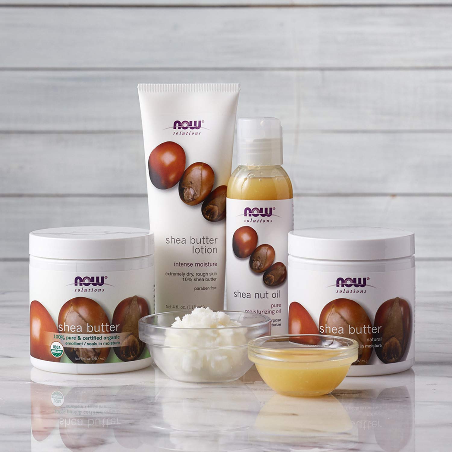 NOW Solutions, Shea Butter Lotion, Moisturizing Dry Rough Skin, - NOW