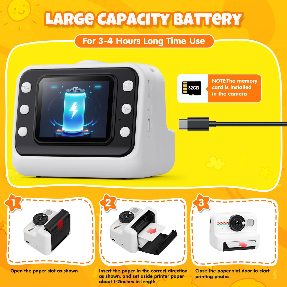 HiMont Kids Instant Print Camera 1080P HD Kids Camera - HiMont Official Imagery - 8