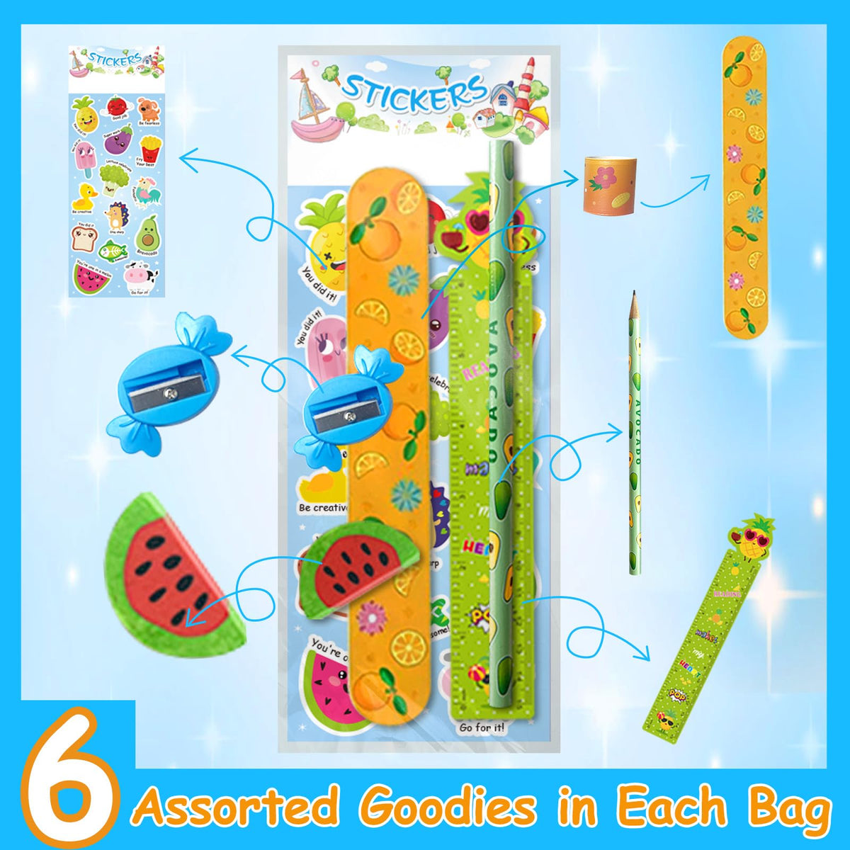 Goodie Bags for Birthday Party 28 Pack Stationery Return - Thesixowls Official Imagery - 5
