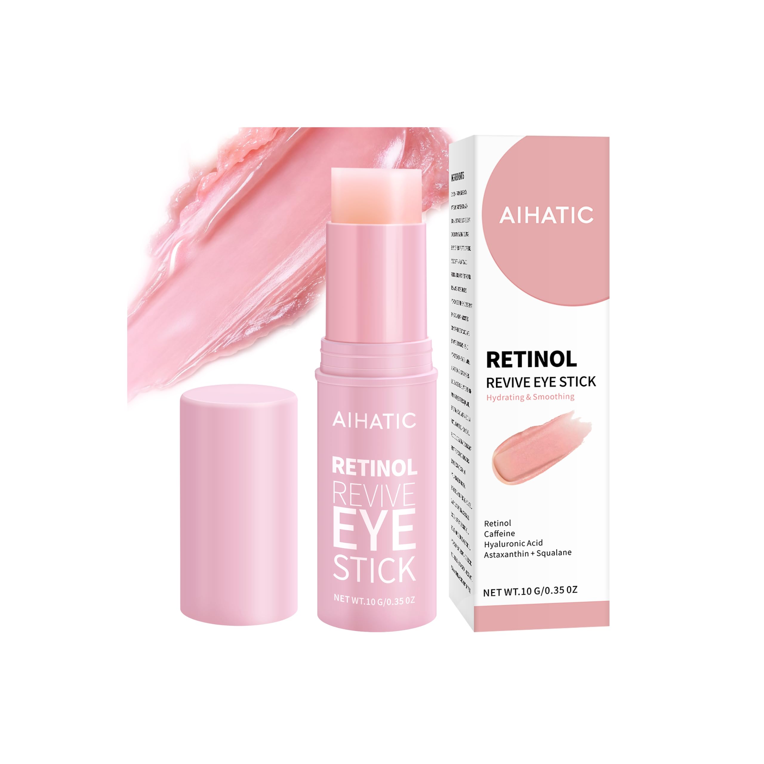 Retinol Eye Cream Balm Stick, Under Eye Cream with Caffeine & - Product Imagery