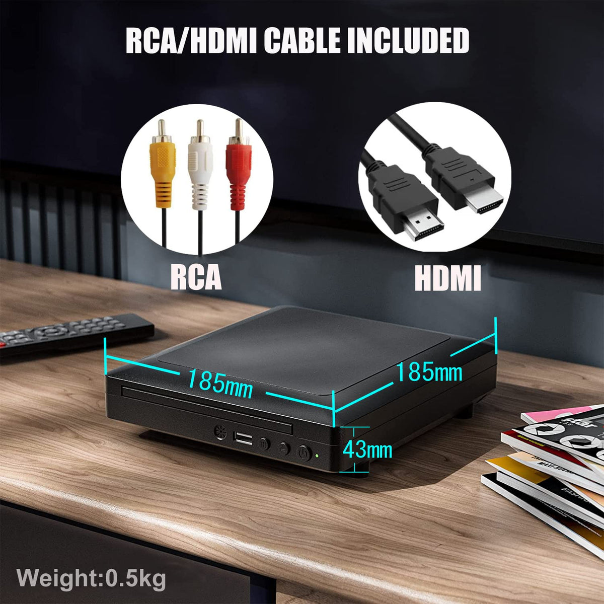Mini HD DVD Player CD Players for Home DVD Players for TV - Ceihoit Official Imagery - 3