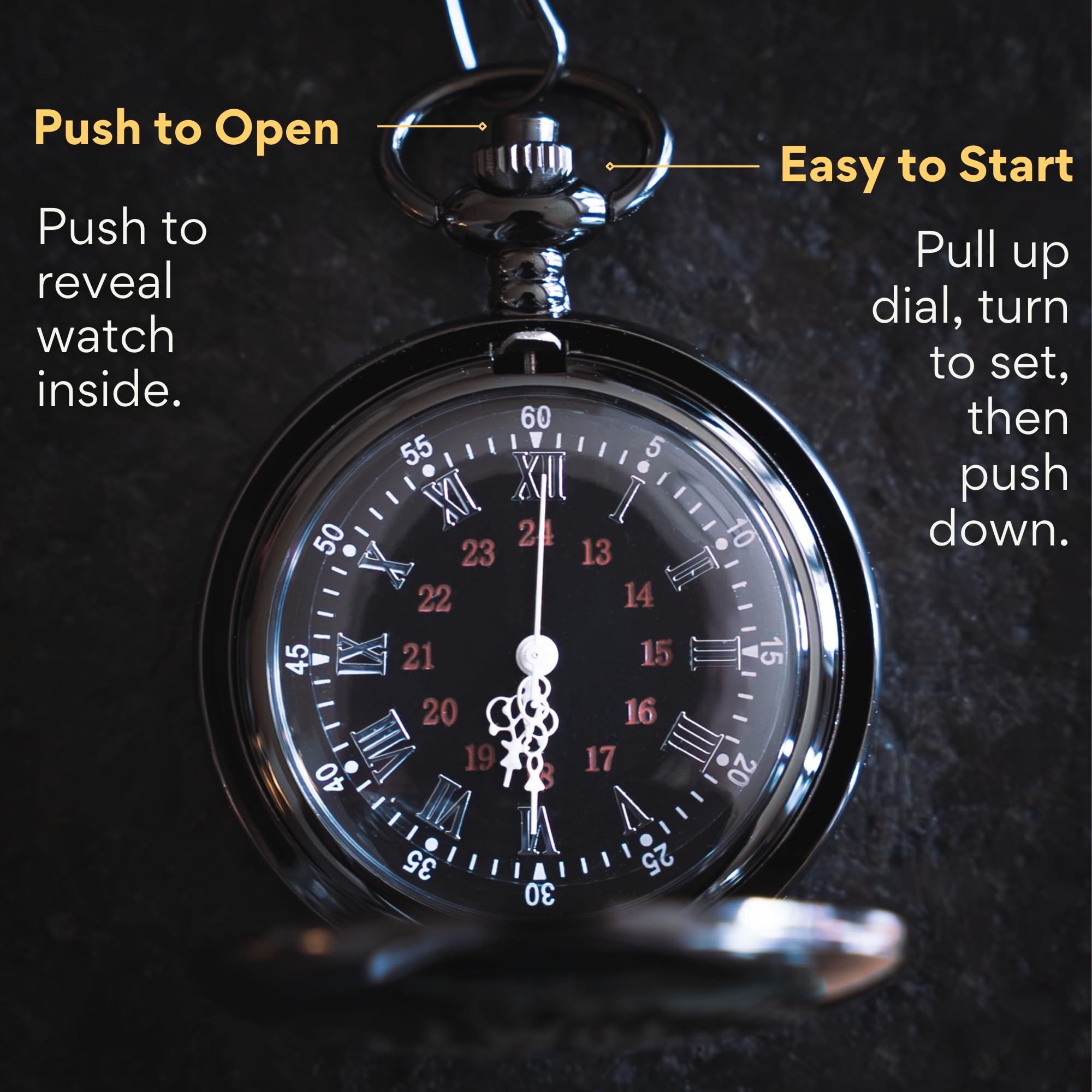 Red Dot Laser Engraving Anniversary Pocket Watch for Husband - Engrave - View 5