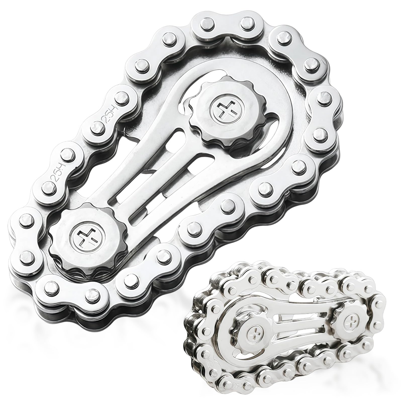 Metal Bike Chain Fidget , Sensory Stress Relief Tool for ADHD, - Product Imagery