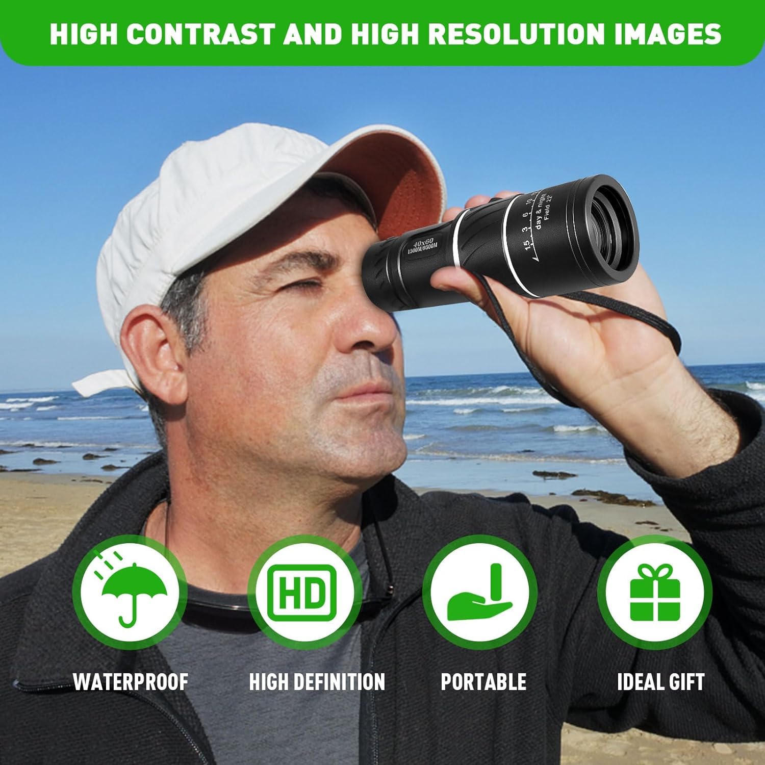 Sihea 16X52 Mini Monocular Telescope High Powered for Adults, Birthday Gifts for - Sihea Official Product View 4