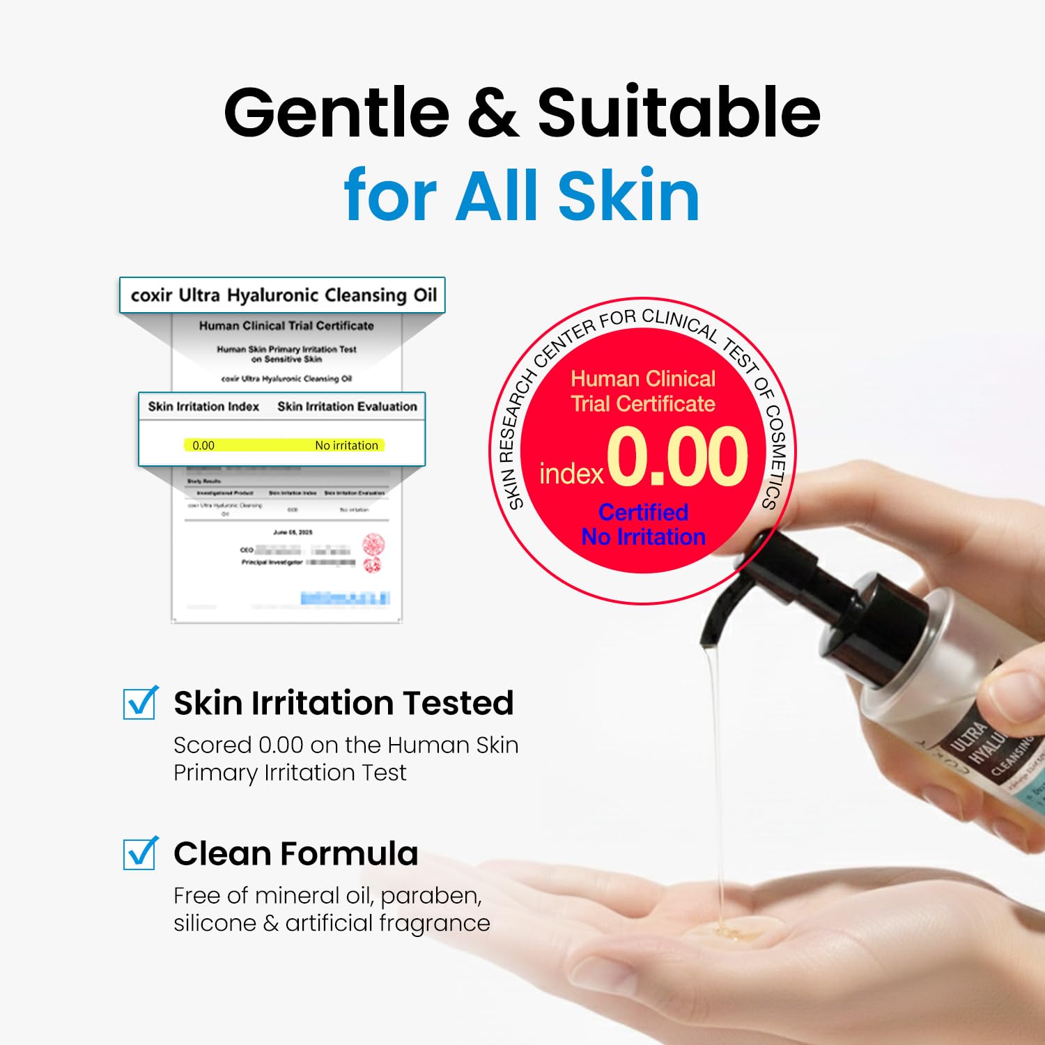 coxir Ultra Hyaluronic Cleansing Oil, Hydrating Makeup Remover, 5.07 fl.oz - coxir Official Product View 8