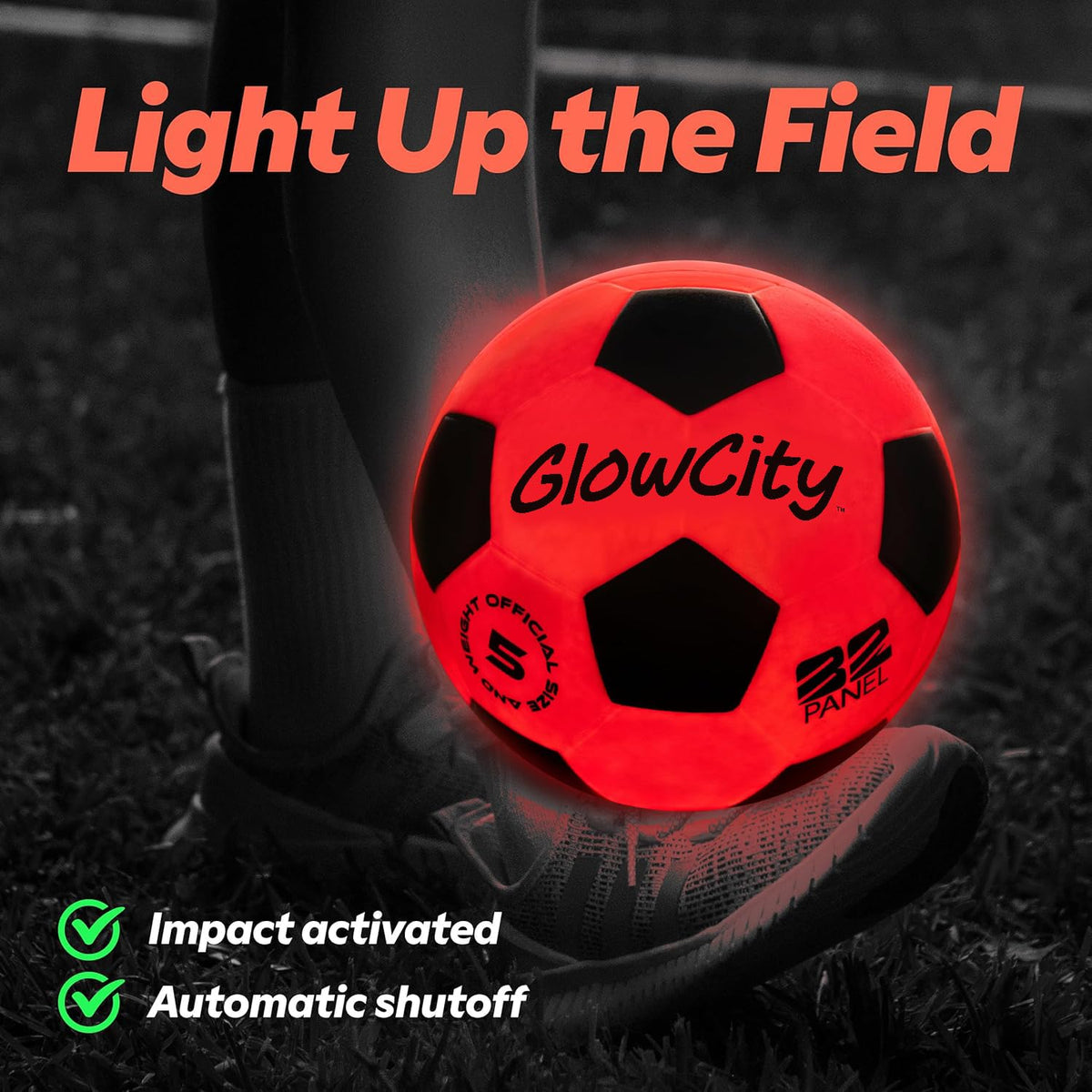 GlowCity Glow in The Dark Soccer Ball - GlowCity Official Imagery - 3