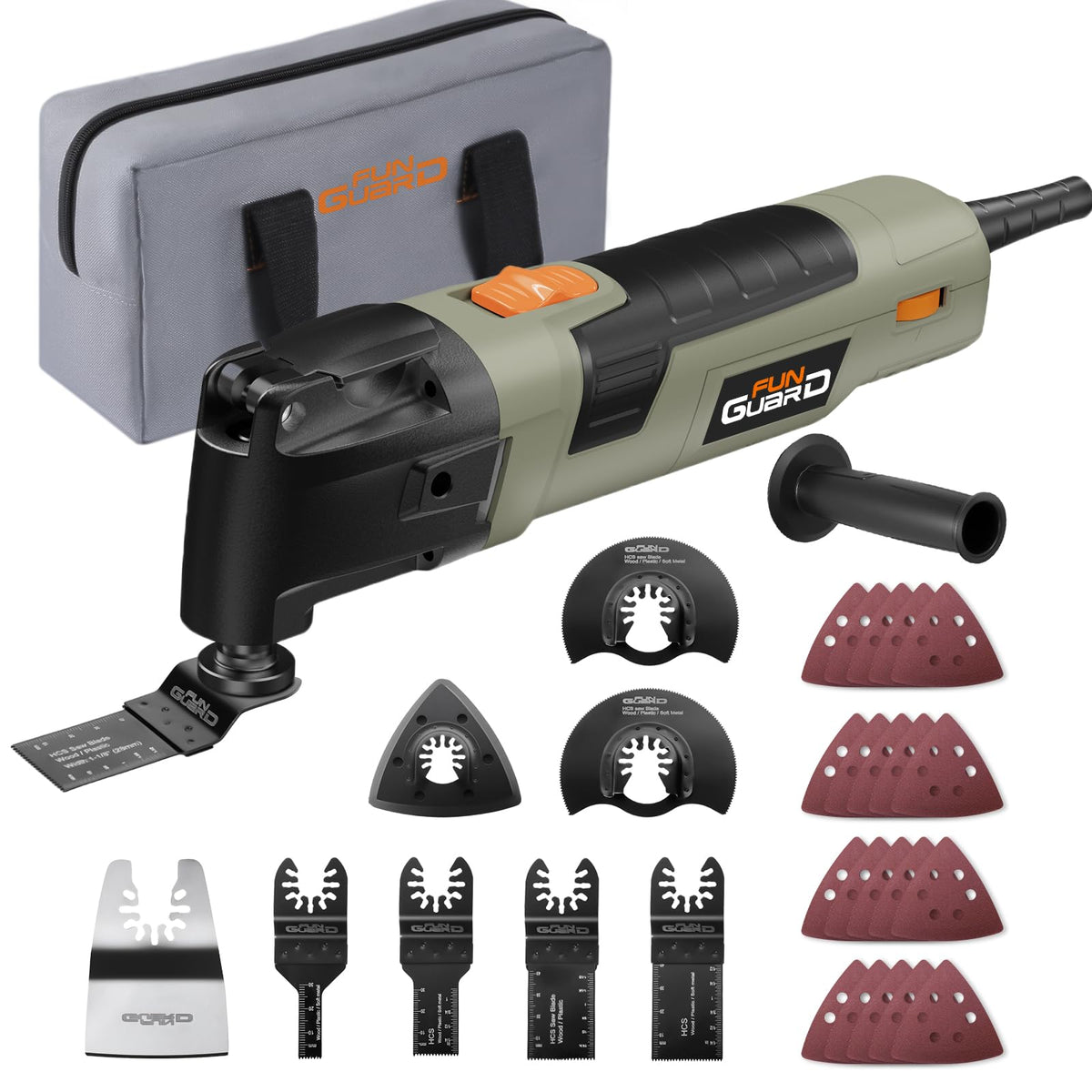 Oscillating Tool 300W 6 Speed 30 Piece Accessory Kit - Funguard Official Imagery - 1