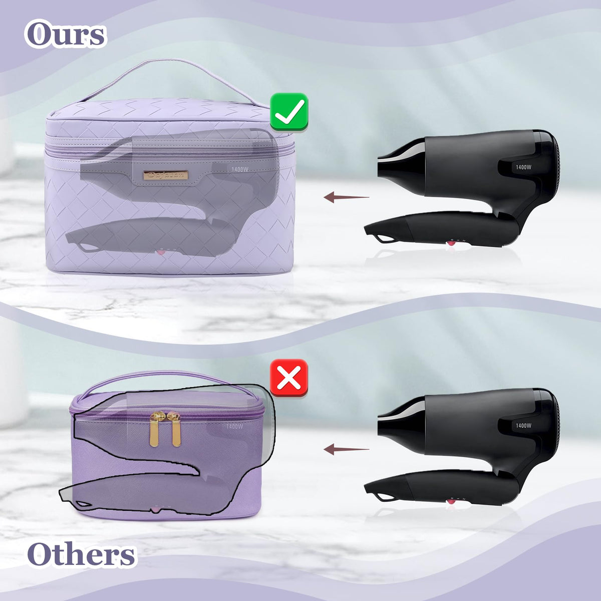 Makeup Bag Travel Cosmetic Bag for Girls Women Large - Dajasan Official Imagery - 8