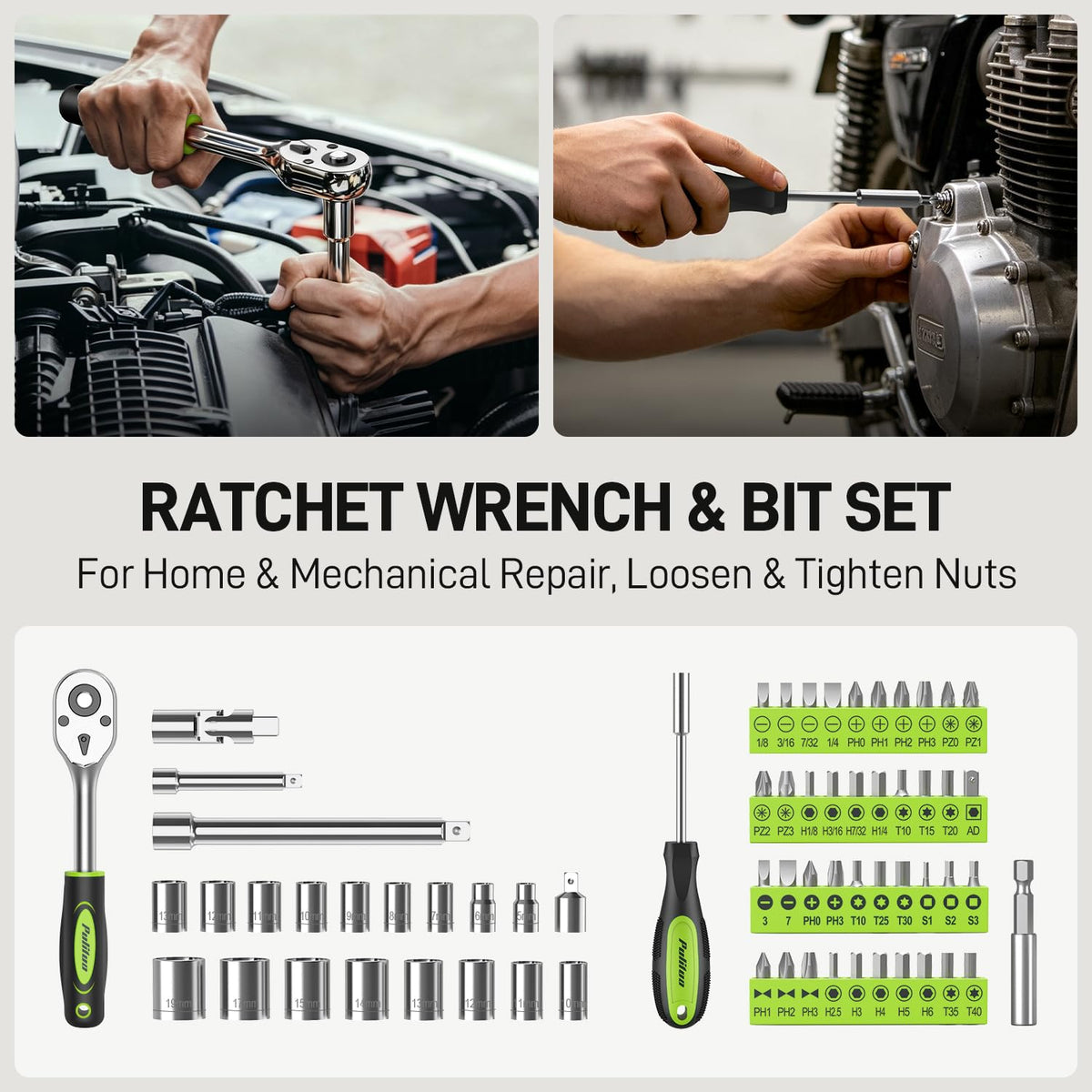 PULITUO 378 Piece Home Repair Tool Kit Drawer Portable Tool - PULITUO Official Imagery - 7