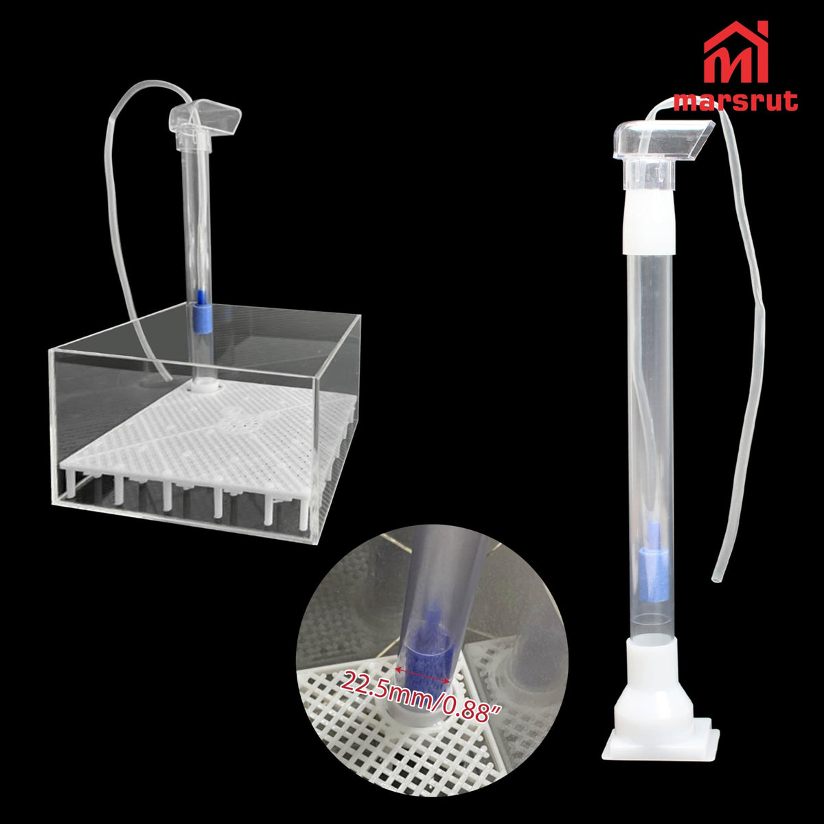 Marsrut 5pcs Under Gravel Filter Aquarium Uplift Tube - Marsrut Official Imagery - 6