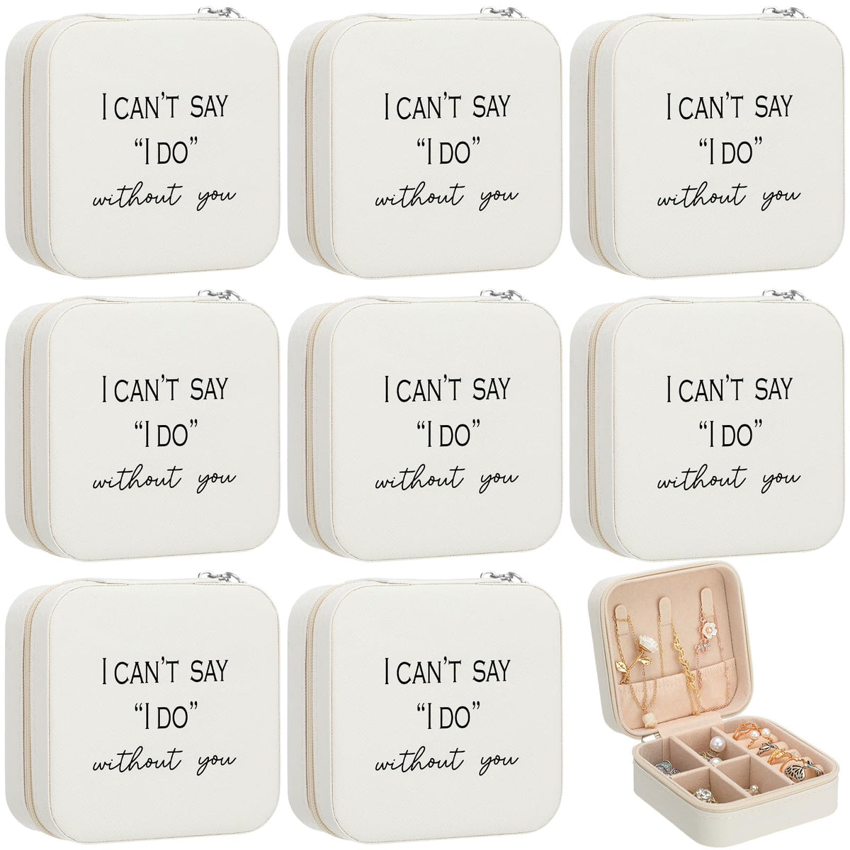 Colingmill 8 Pcs Bridesmaid Proposal Jewelry Box Gifts I Can - Colingmill Official Imagery - 1