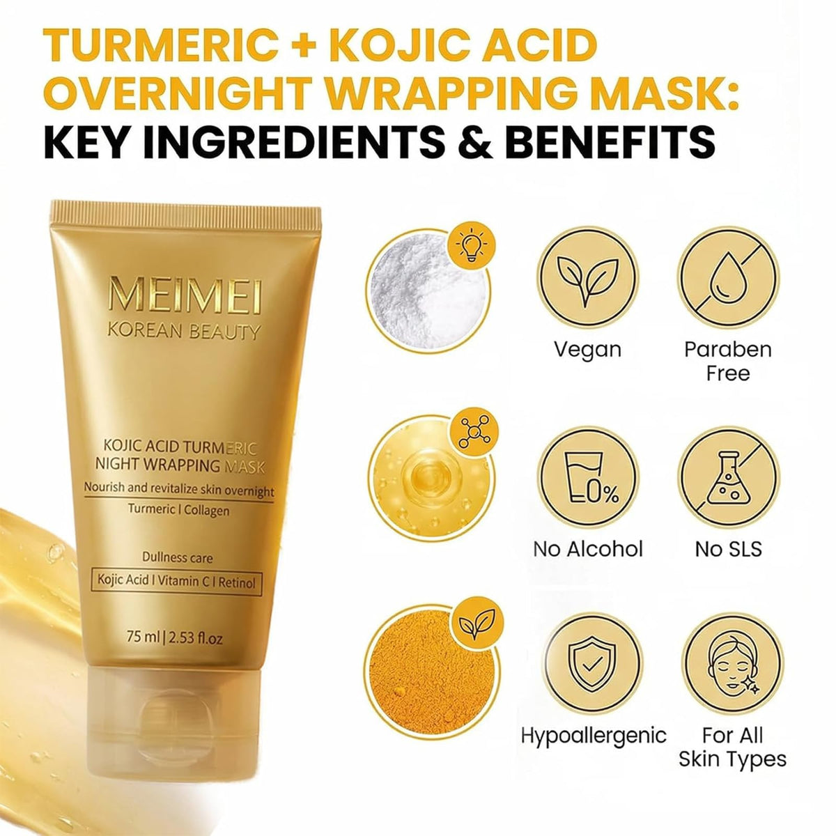 GFG Meimei Turmeric Wrapping Mask With Vitamin C - GFG Official Imagery - 5