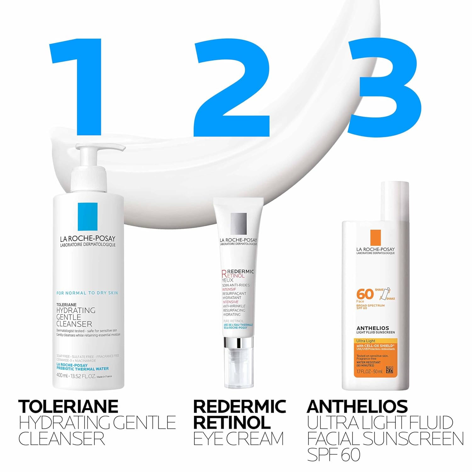 Elefair La Roche-Posay Redermic R Eyes retinol eye cream jar with a white lid and label, designed for anti-aging skincare.
